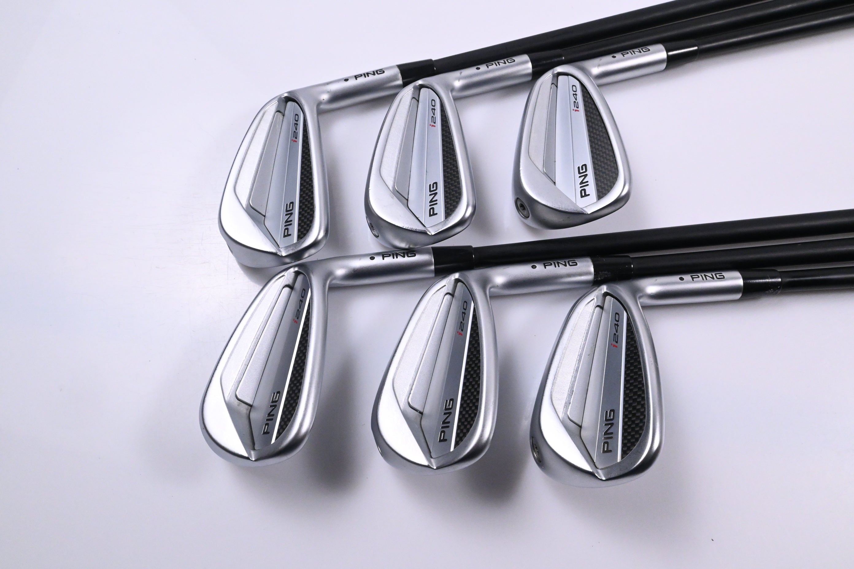 Ping I240 Irons / 6-PW+UW / Black Dot / Stiff Flex Ping Alta CB Blue AWT Shafts