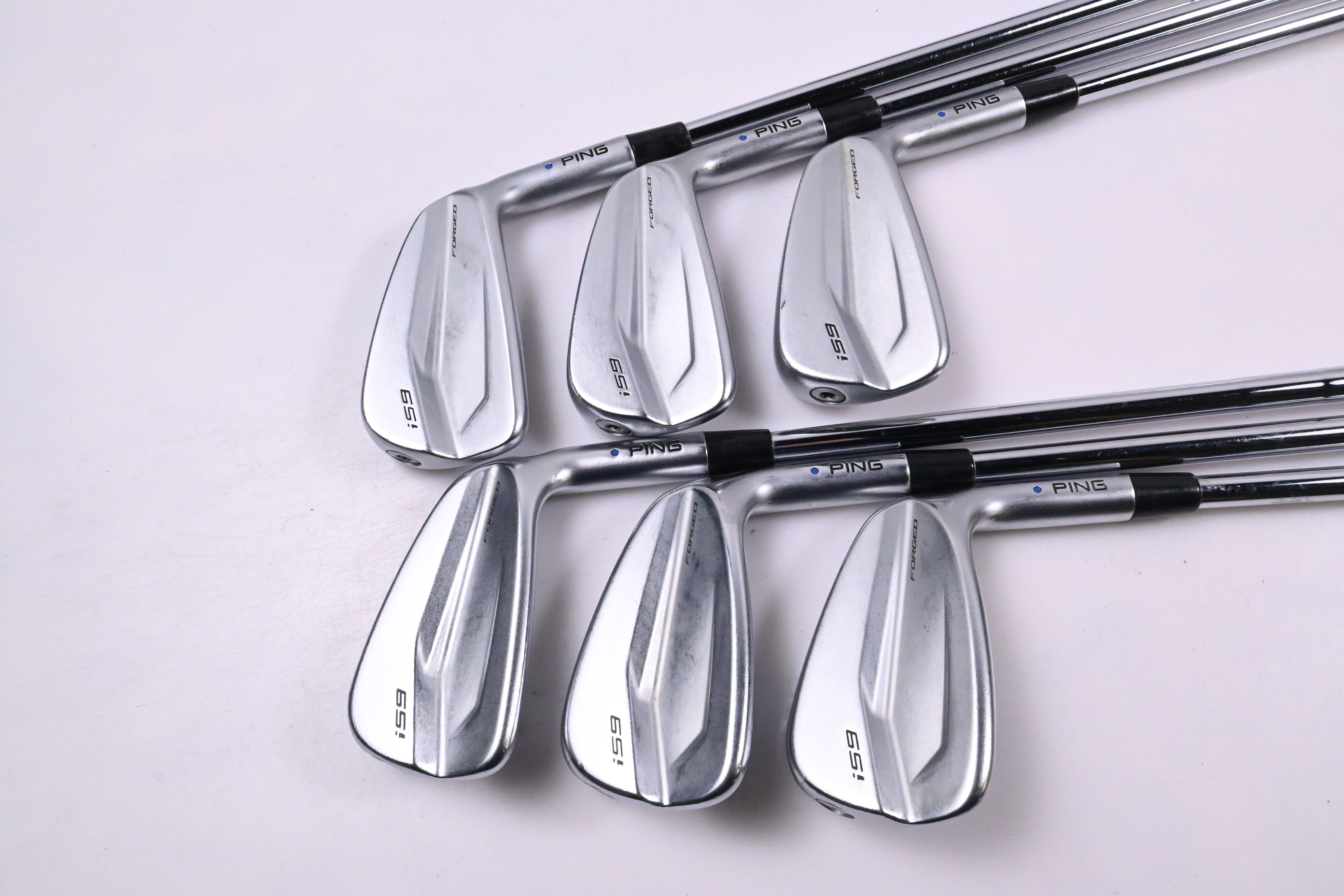 Ping i59 Irons / 4-9i / Blue Dot / X-Flex KBS Tour 130 Shafts