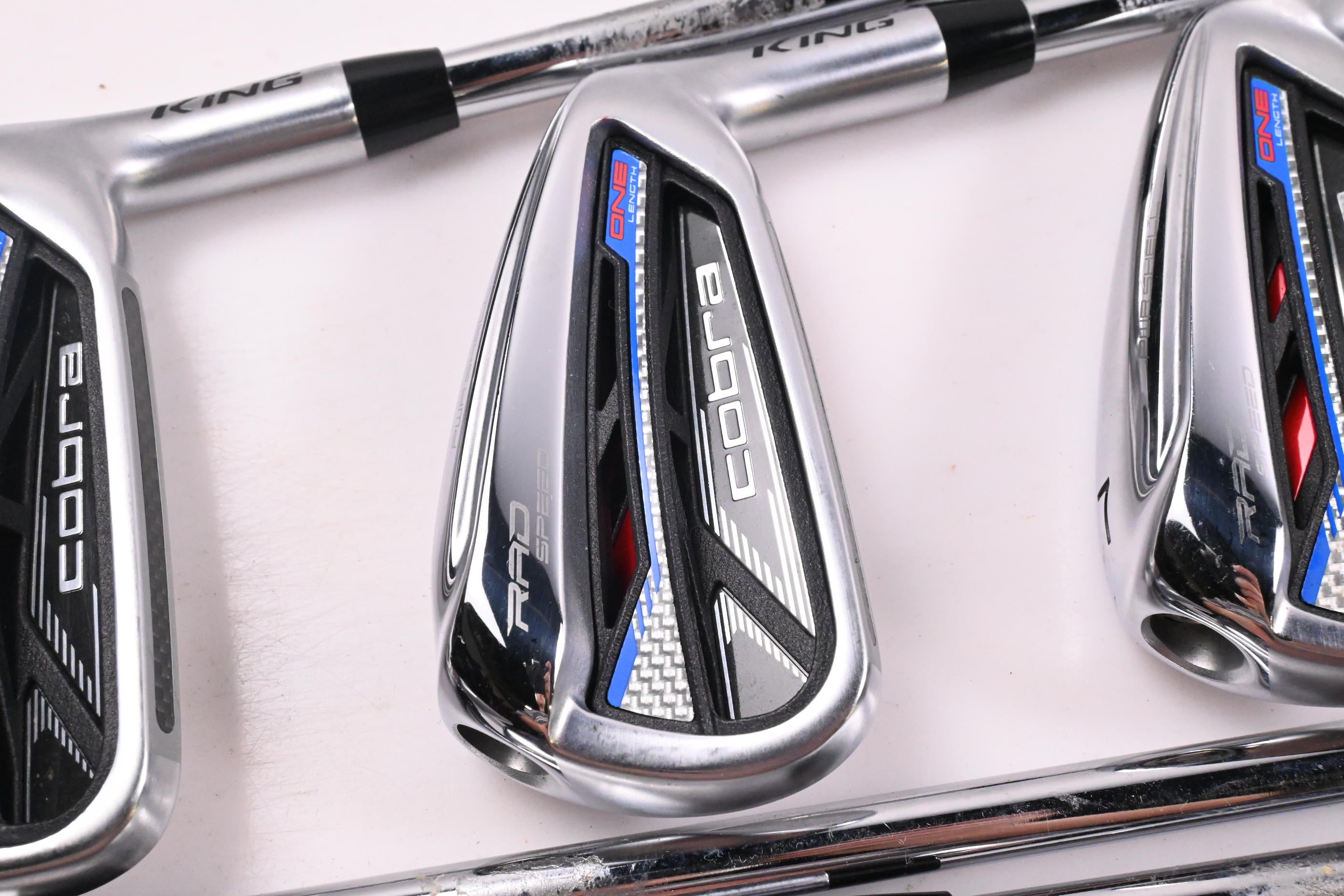 Cobra King Radspeed One Length Irons / 5-PW+GW / Regular Flex KBS Tour 90 Shafts