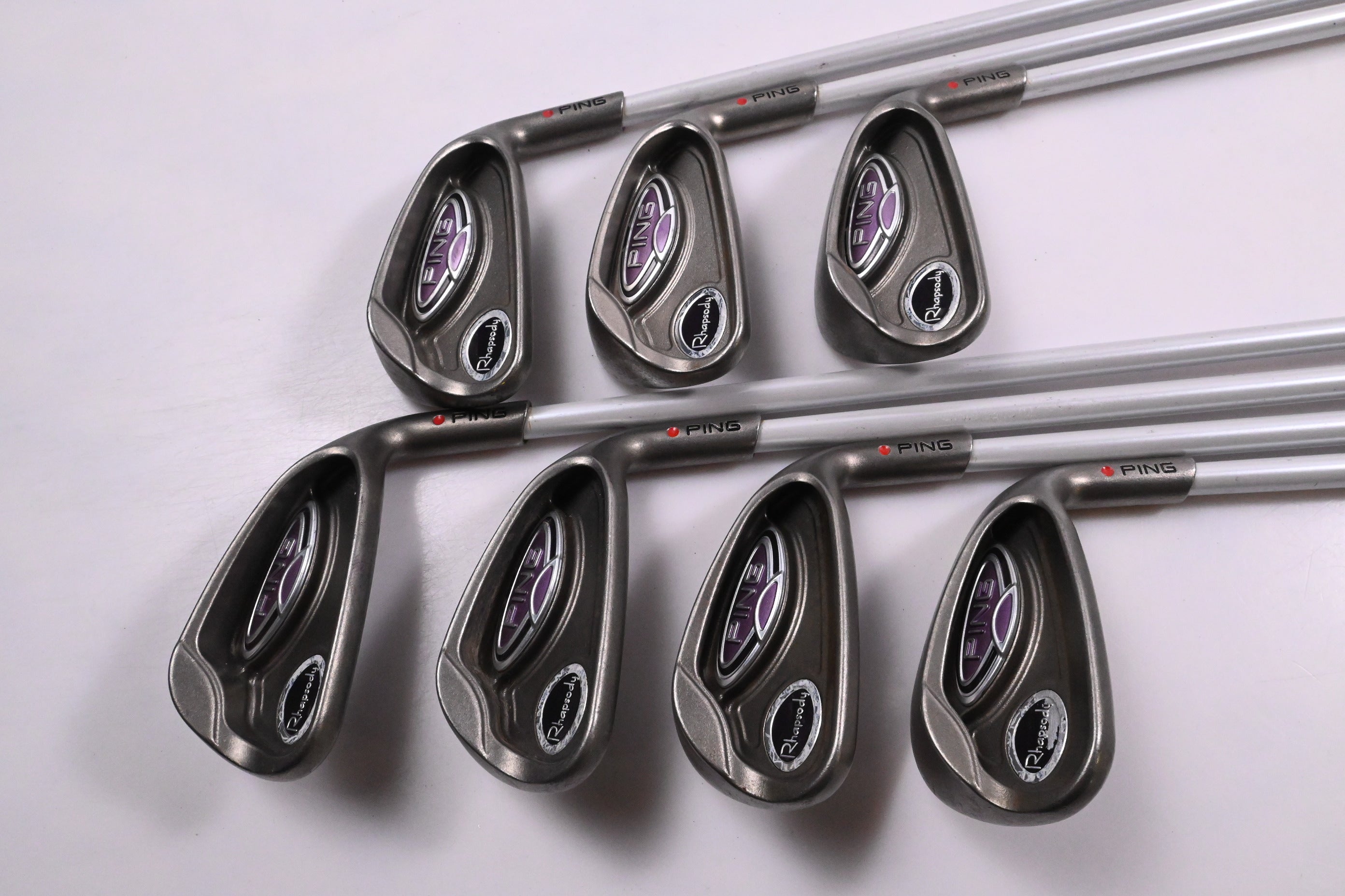Ladies Ping Rhapsody Irons / 5-PW+SW / Red Dot / Ladies Flex Ping ULT 129