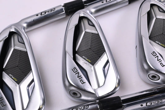 Ping G430 Irons / 5-PW+50°+54° / Black Dot / Stiff Flex Ping AWT 2.0 Shafts