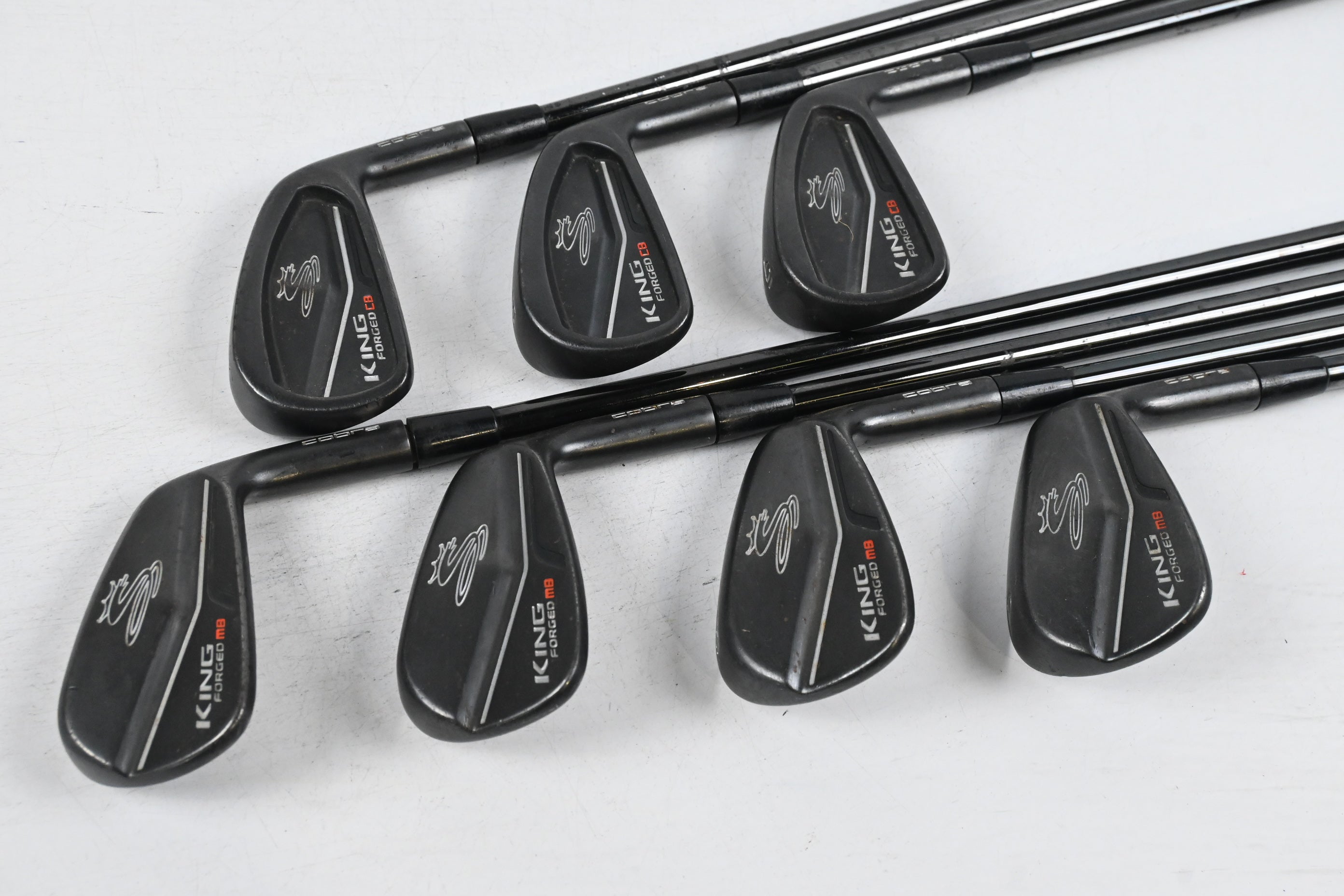 Cobra King Forged CB/MB Black Irons / 4-PW / Regular Flex KBS $-Taper 110 Shafts
