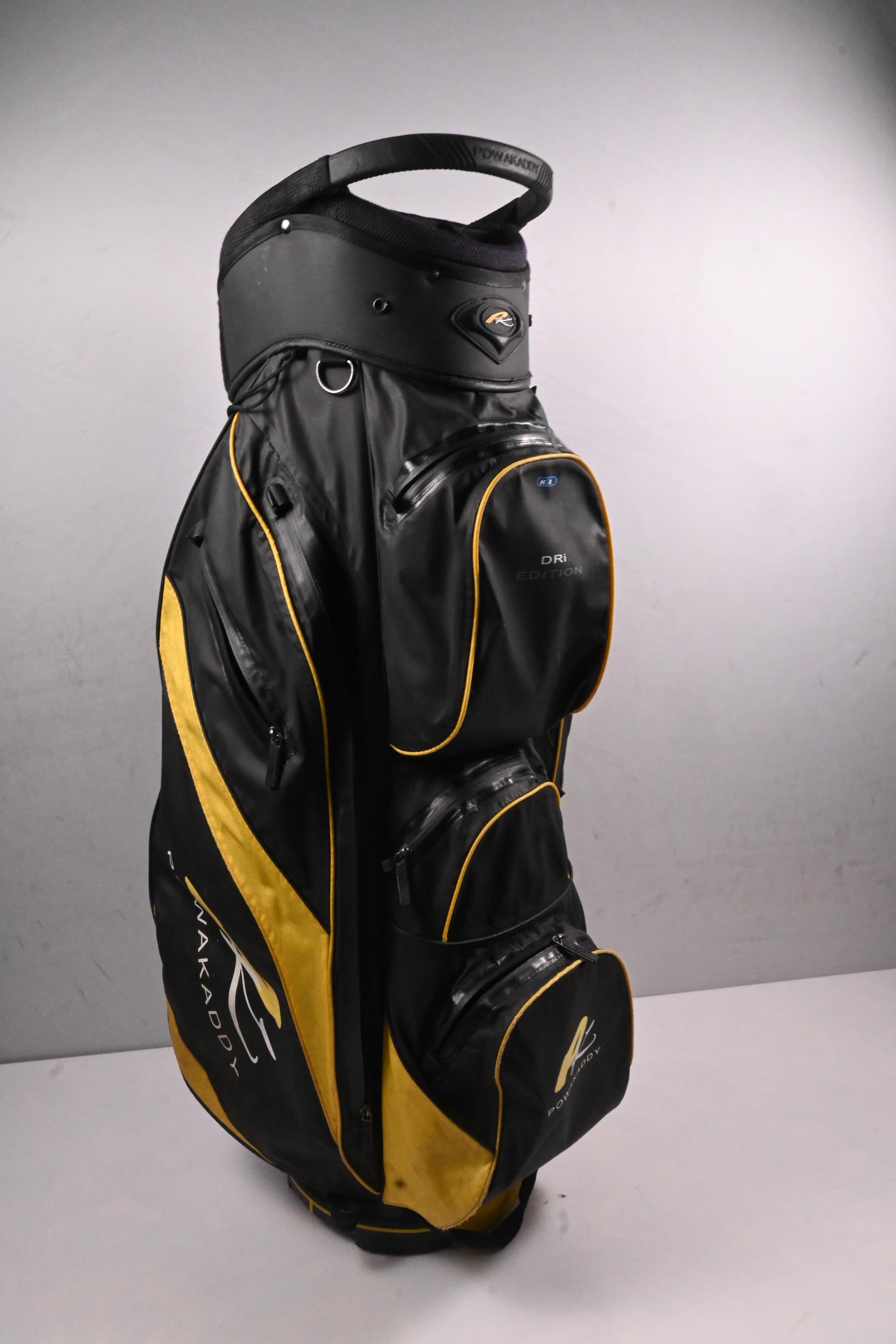 Powakaddy Dri Edition Cart Bag / 14-Way Divider / Black, Yellow