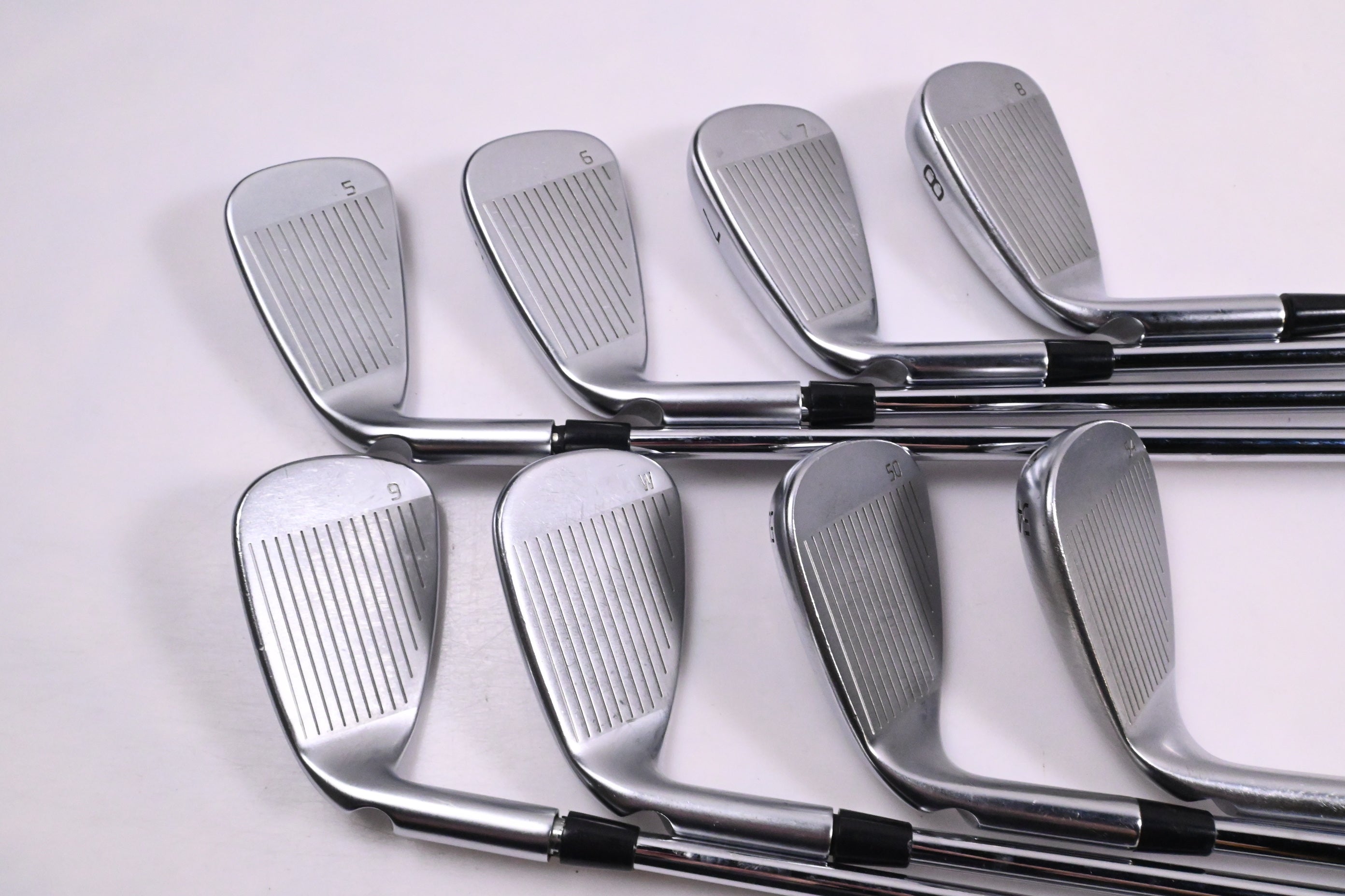 Ping G430 Irons / 5-PW+50°+54° / Black Dot / Stiff Flex Ping AWT 2.0 Shafts