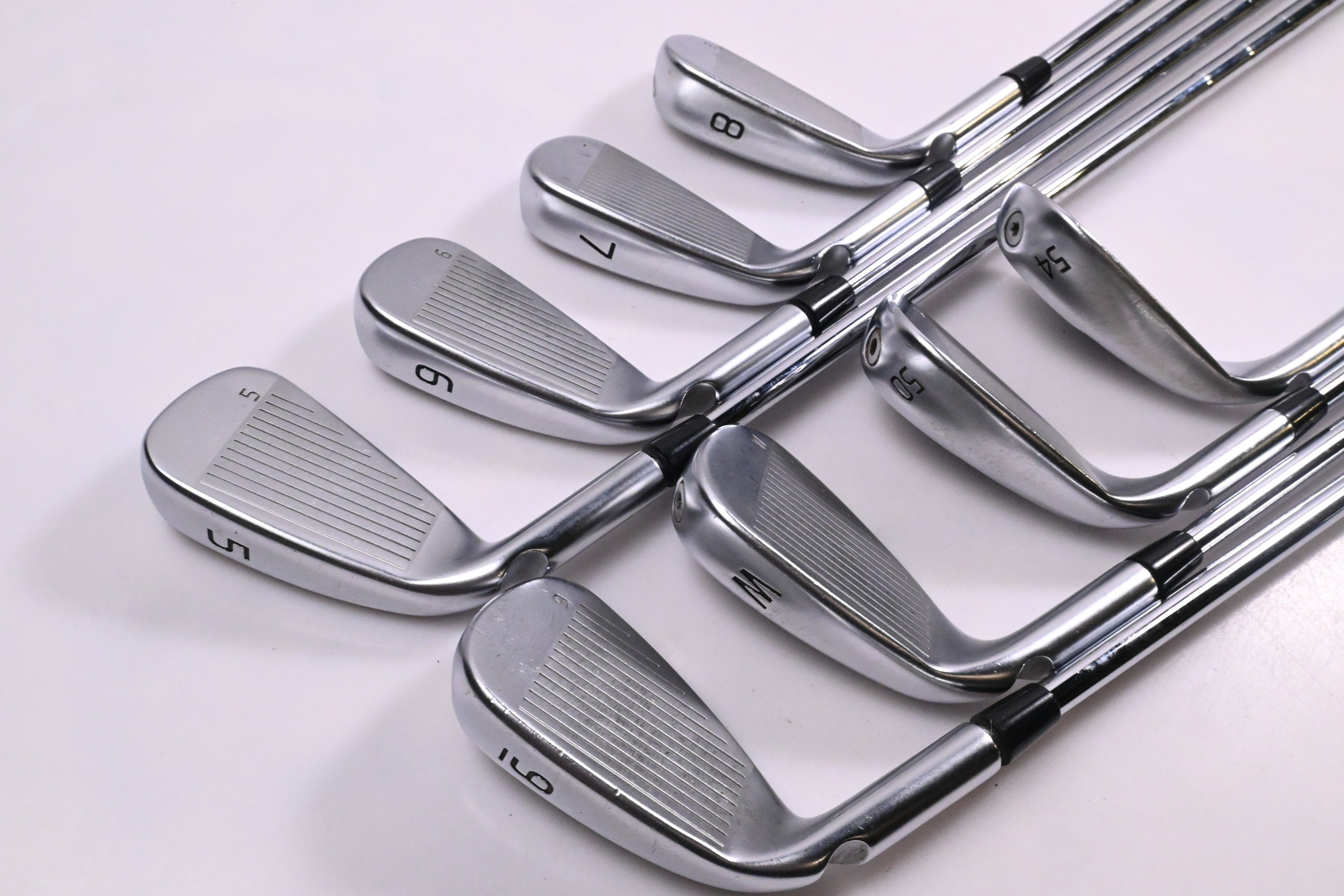 Ping G430 Irons / 5-PW+50°+54° / Black Dot / Stiff Flex Ping AWT 2.0 Shafts