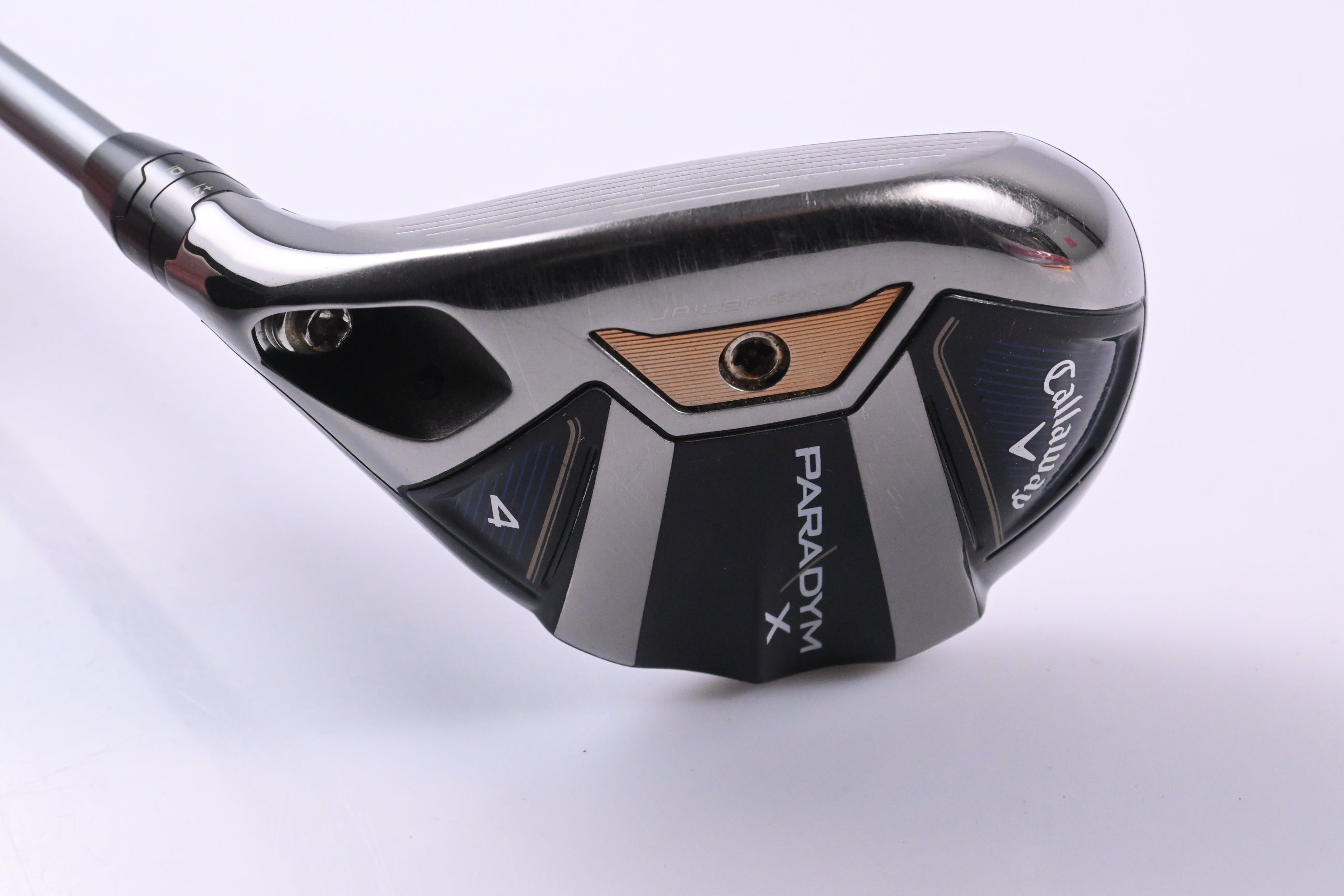 Left Hand Callaway Paradym X #4 Hybrid / 21 Degree / Regular Flex HZRDUS Silver