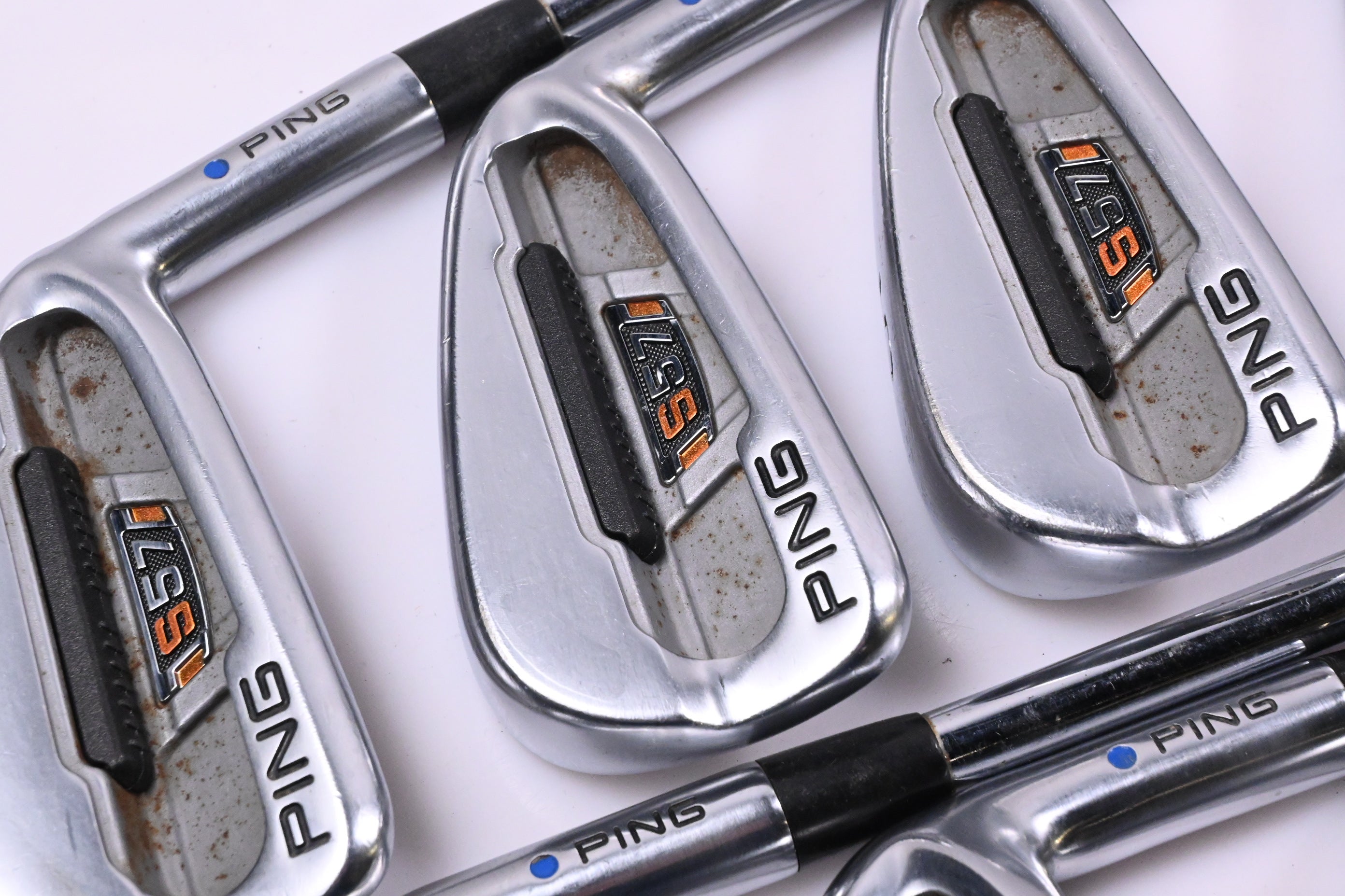 Ping S57 Irons / 3-PW / Blue Dot / Stiff Flex Dynamic Gold S300 Shafts
