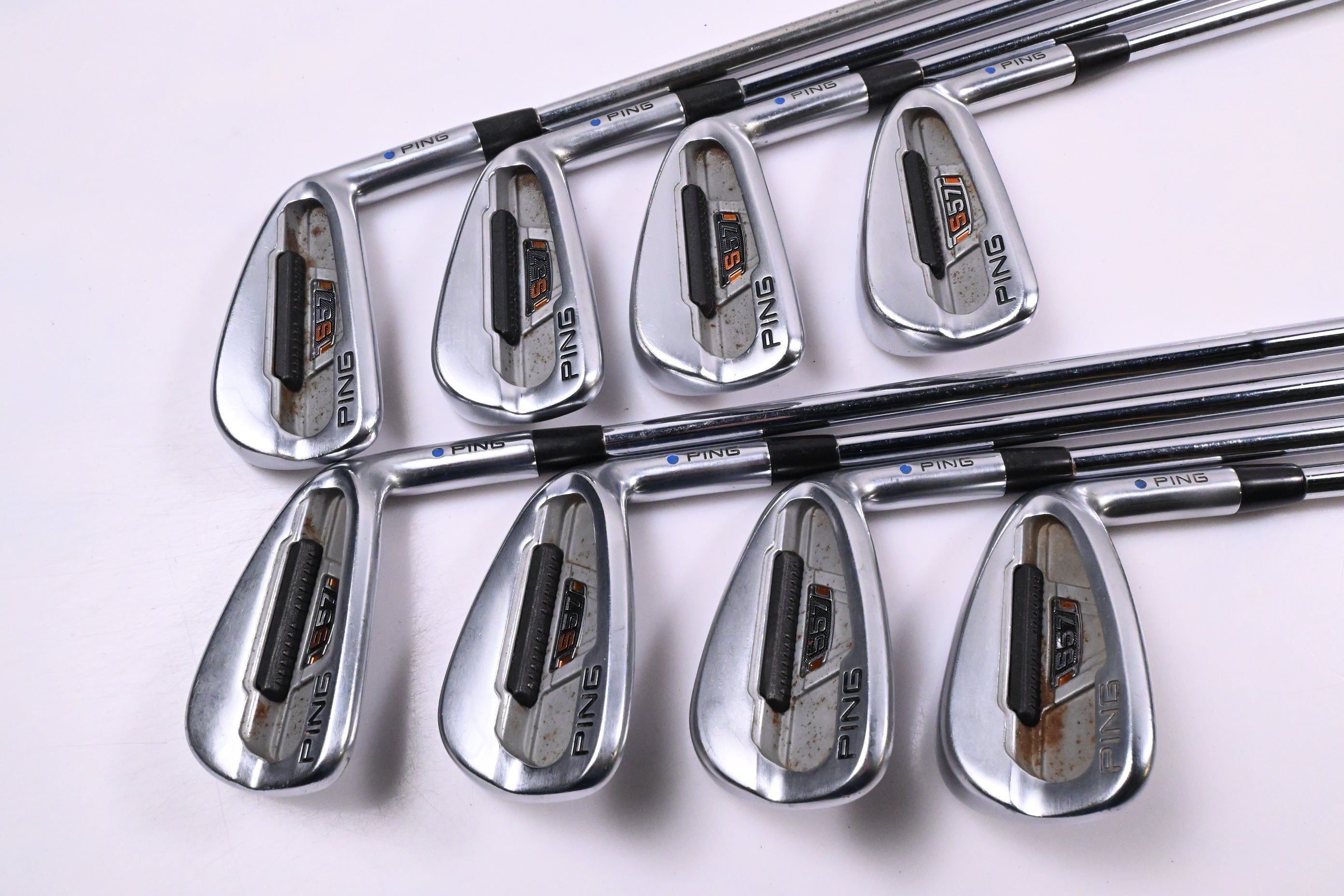 Ping S57 Irons / 3-PW / Blue Dot / Stiff Flex Dynamic Gold S300 Shafts