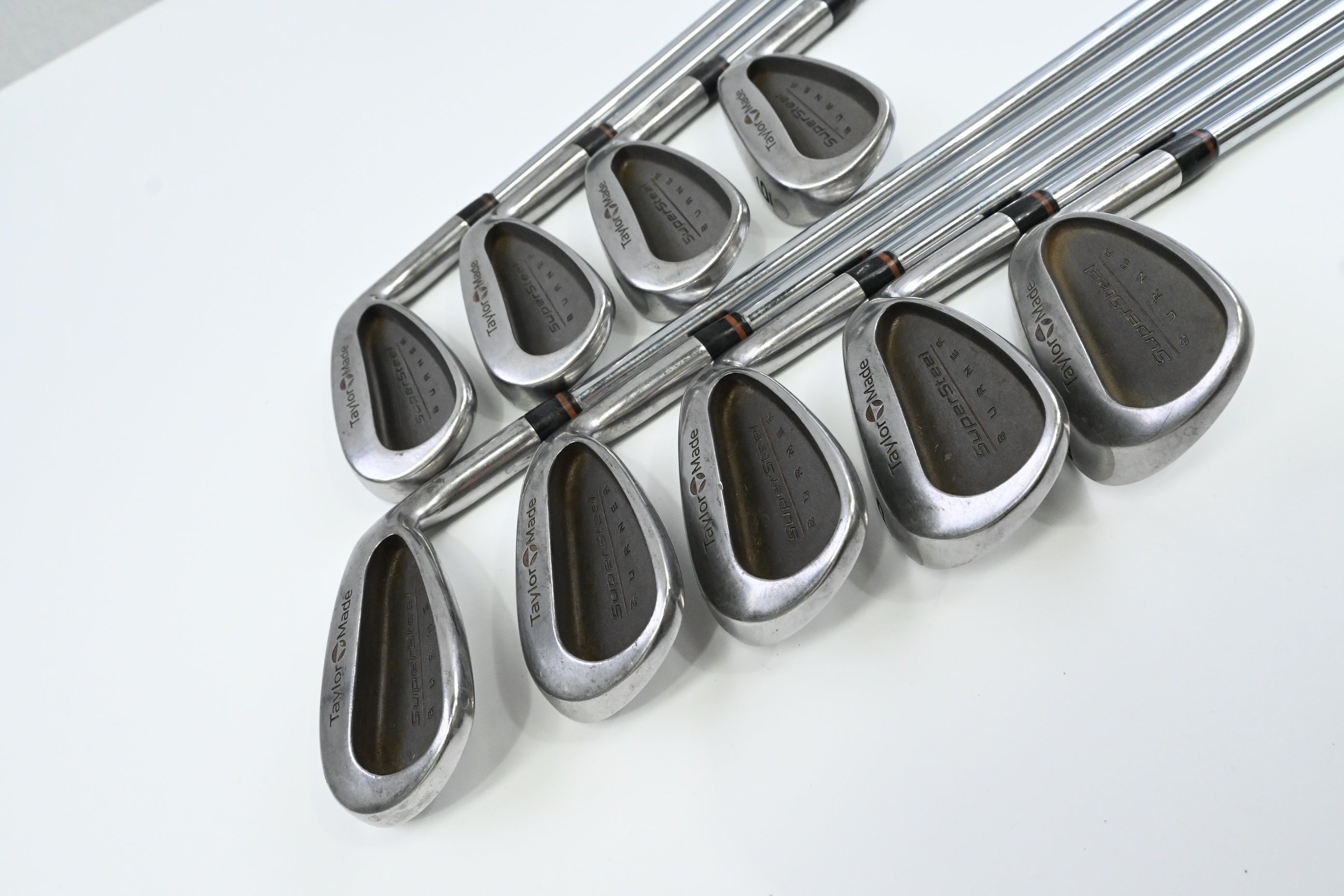Taylormade Supersteel Irons / 3-PW+SW / Stiff Flex Taylormade Rifle 90 Shafts