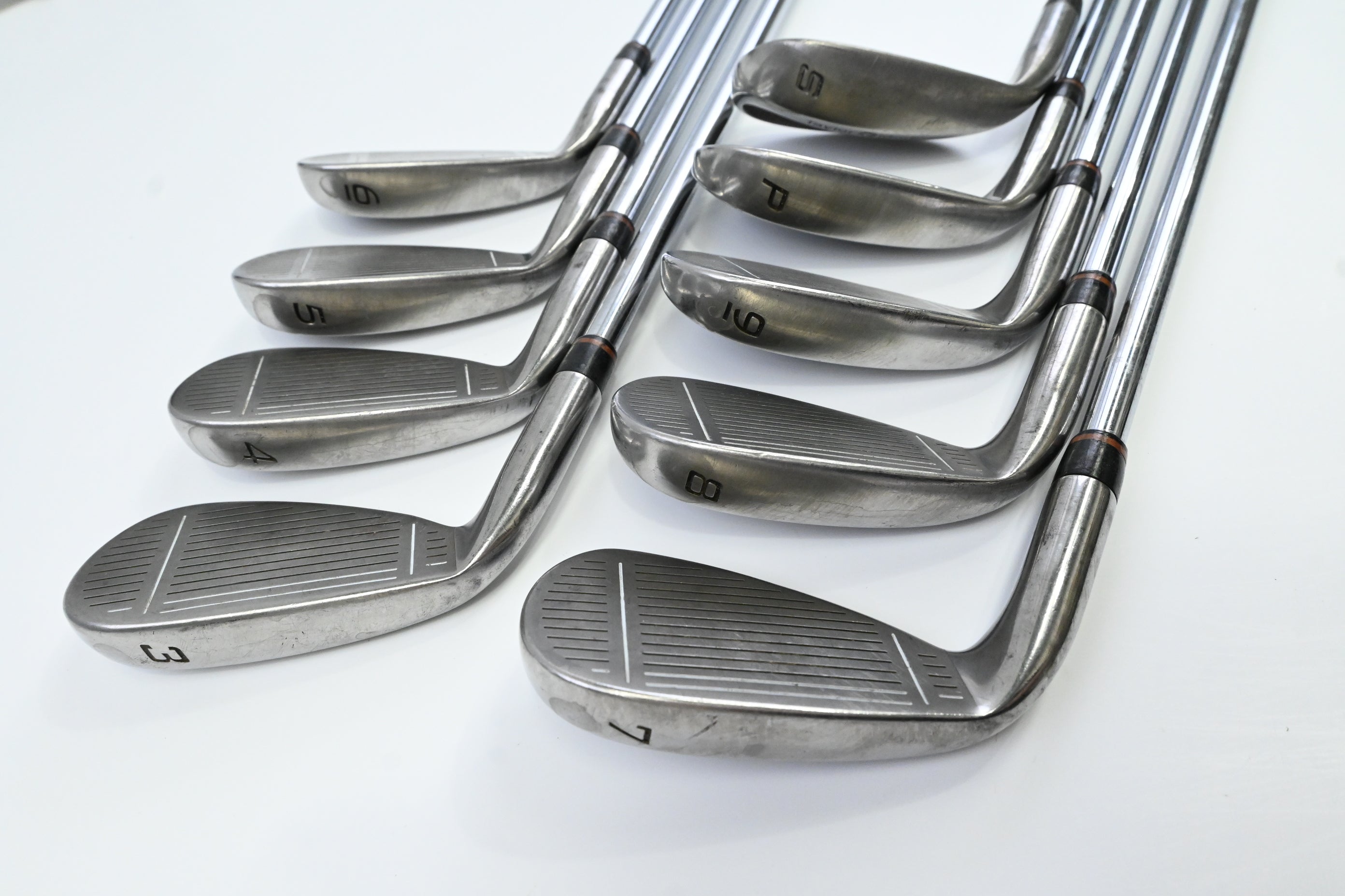 Taylormade Supersteel Irons / 3-PW+SW / Stiff Flex Taylormade Rifle 90 Shafts