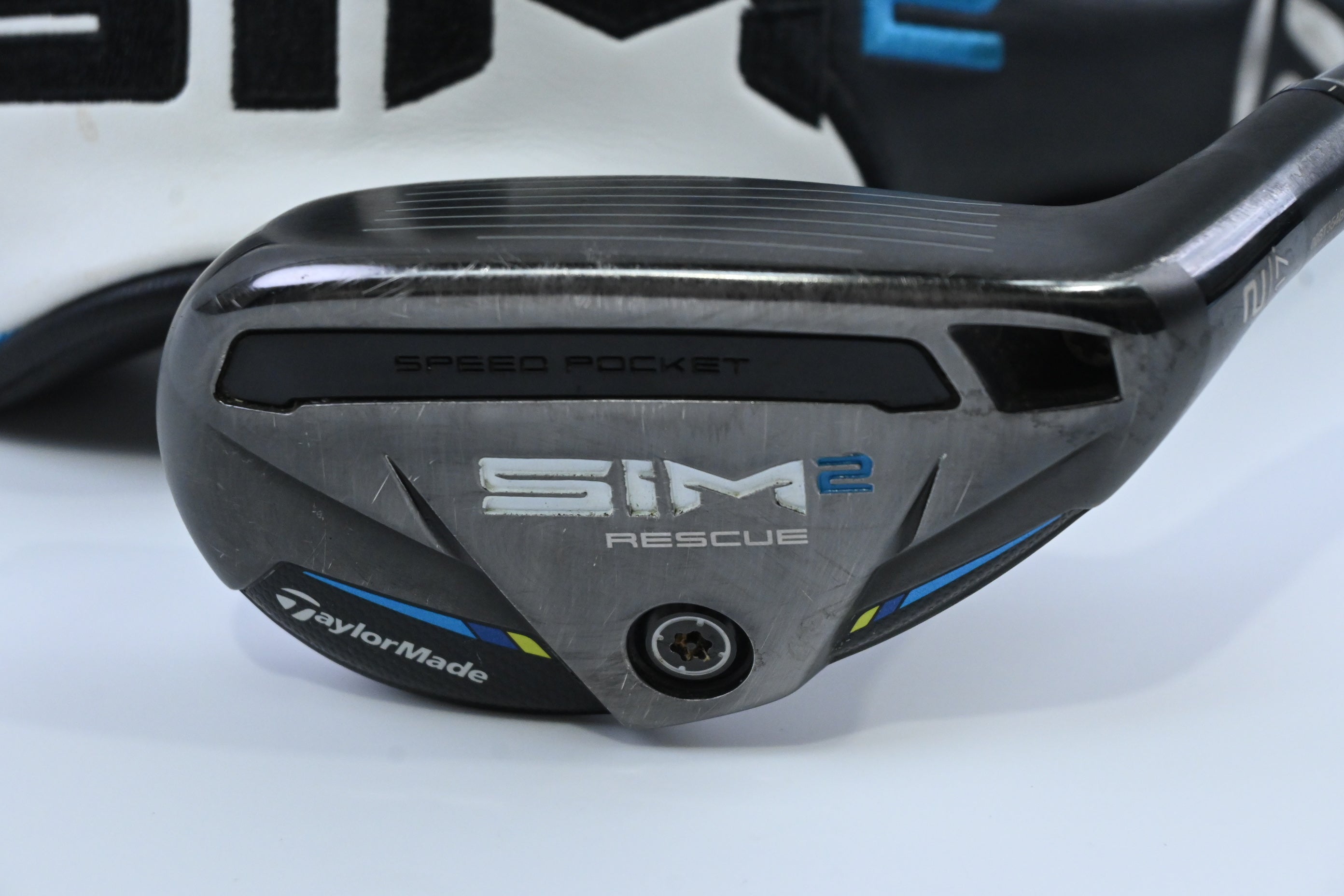 Taylormade SIM2 #2 Hybrid / 17 Degree / Stiff Flex Tensei AV Raw Blue 80 Shaft