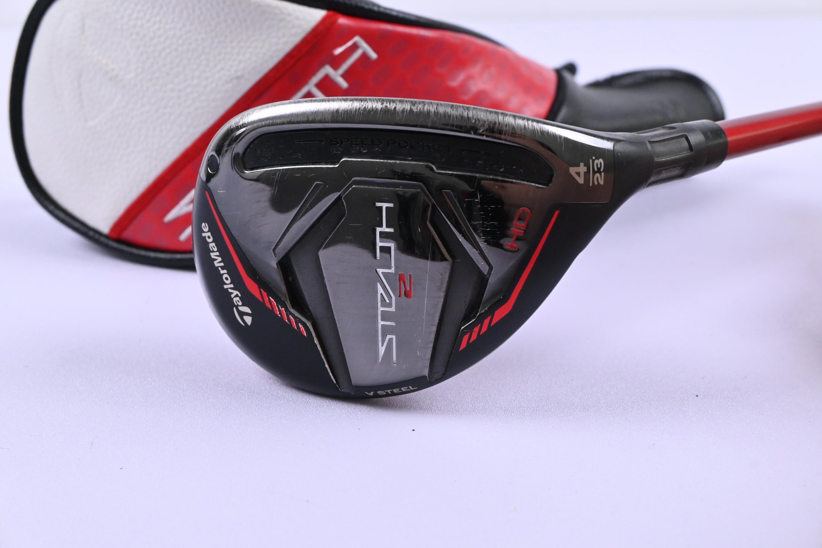Taylormade Stealth 2 HD #4 Hybrid / 23 Degree / Stiff Flex Speeder NX Red 60