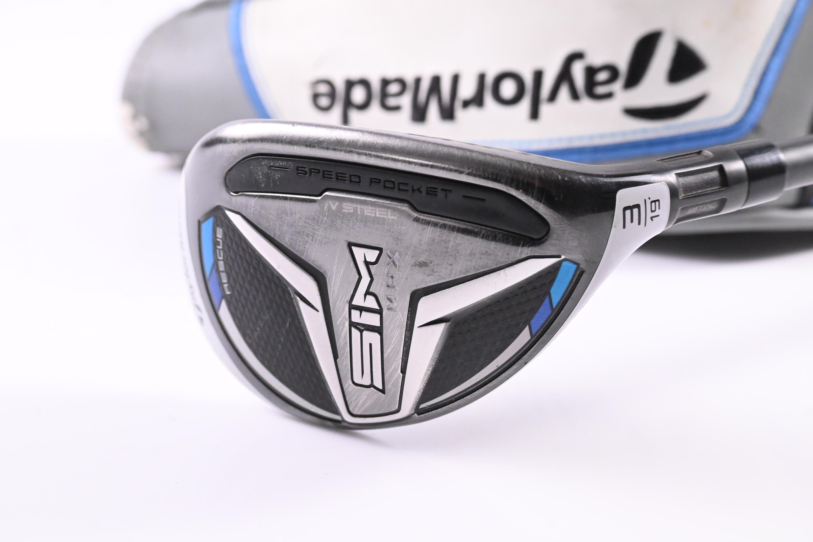 Taylormade SIM Max #3 Hybrid / 19 Degree / X-Flex HZRDUS Smoke Black 90 Shaft