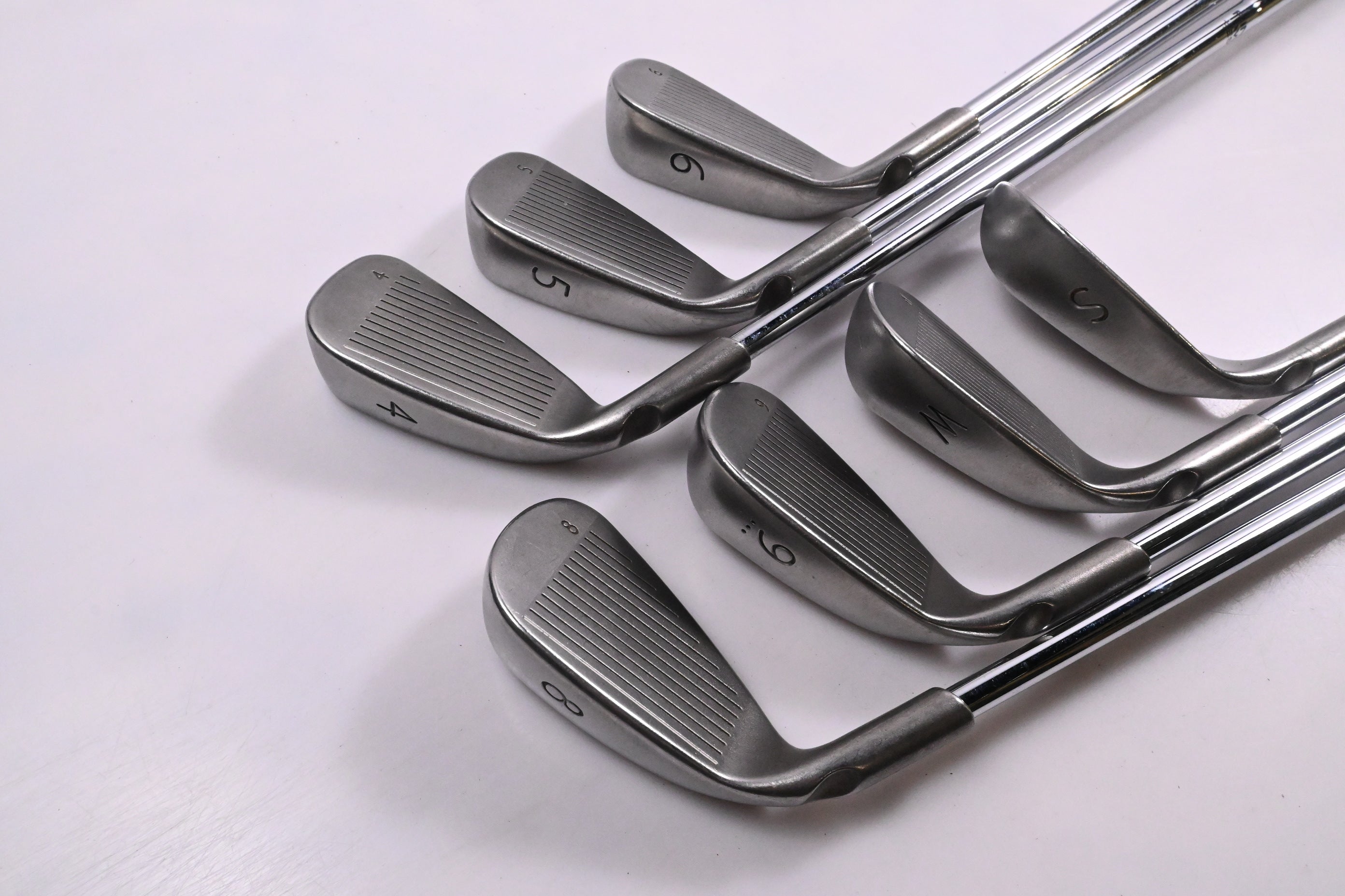 Ping G10 Irons / 4-PW+SW / White Dot / Stiff Flex Ping AWT / No #7 Iron