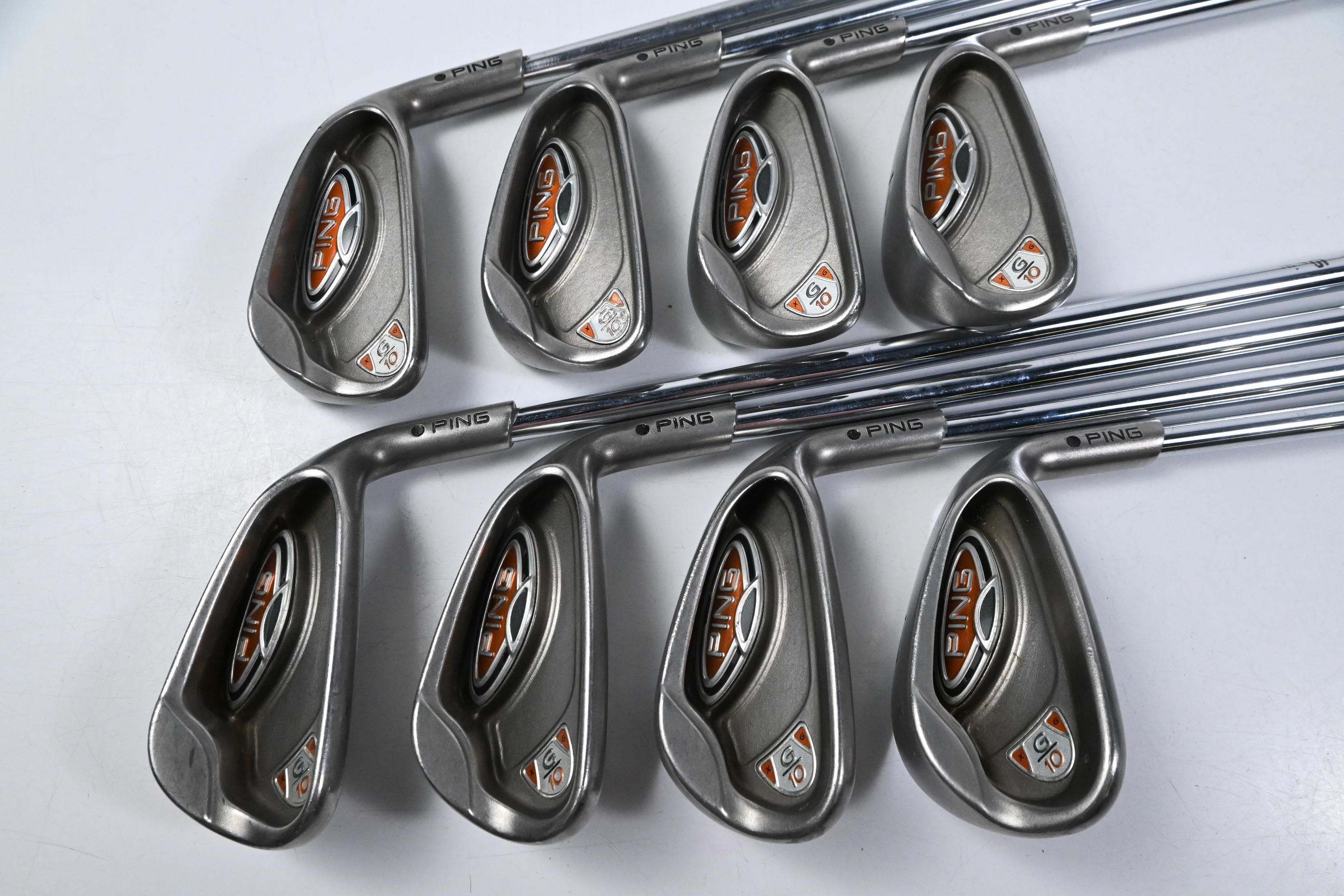 Ping G10 Irons / 4-PW+SW / Black Dot / Regular Flex Ping AWT Shafts
