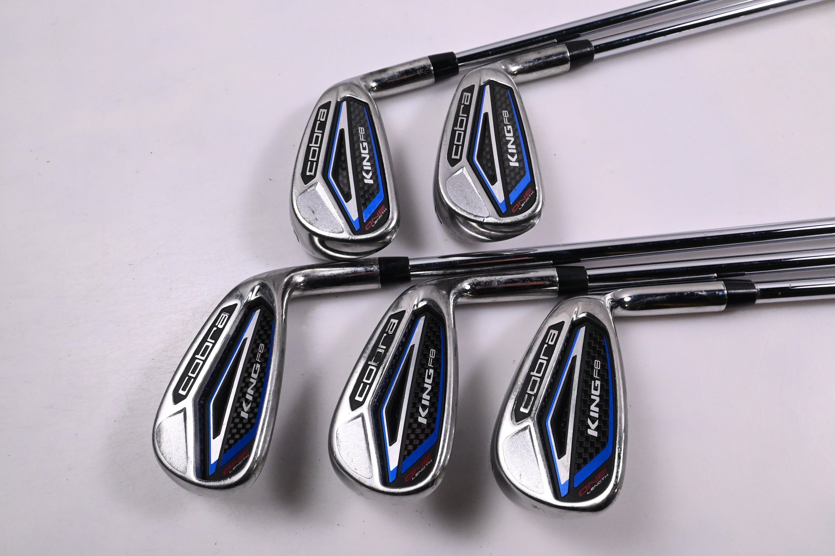 Cobra King F8 Irons / 6-PW / Regular Flex True Temper One Flighted Shafts