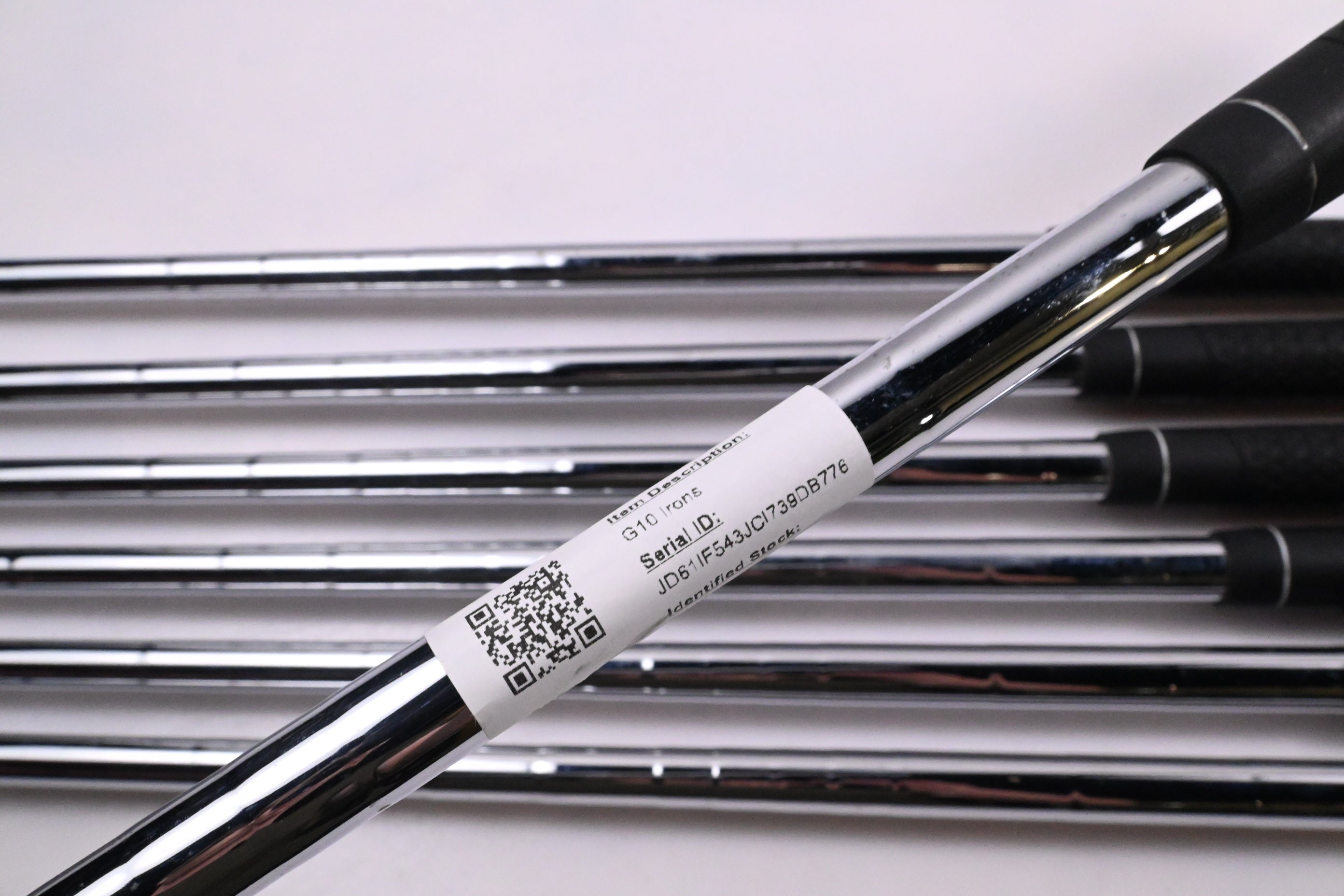 Ping G10 Irons / 4-PW+SW / White Dot / Stiff Flex Ping AWT / No #7 Iron