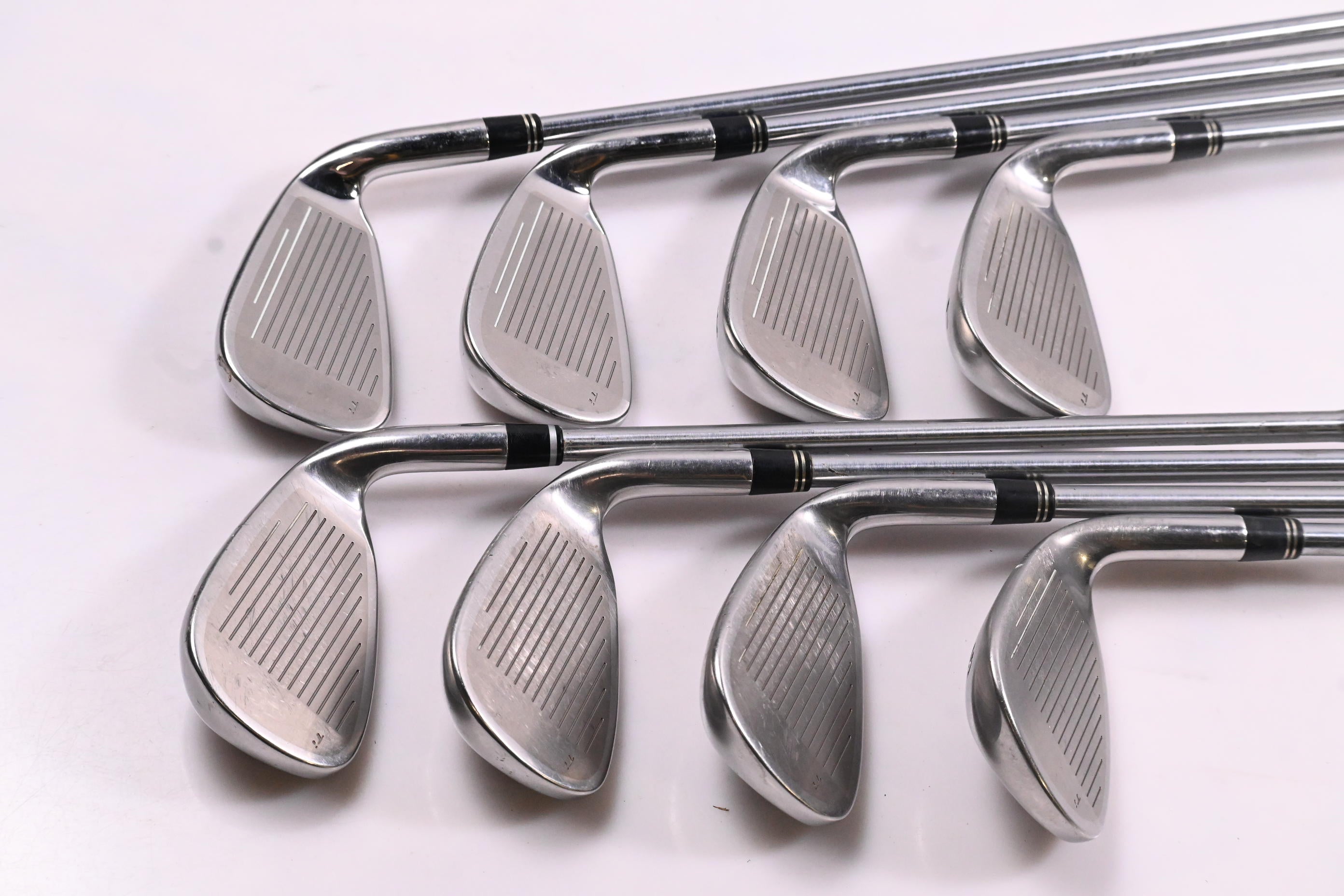 Left Hand Taylormade Burner XD Irons / 4-PW+SW / Regular Flex Taylormade Reax 90