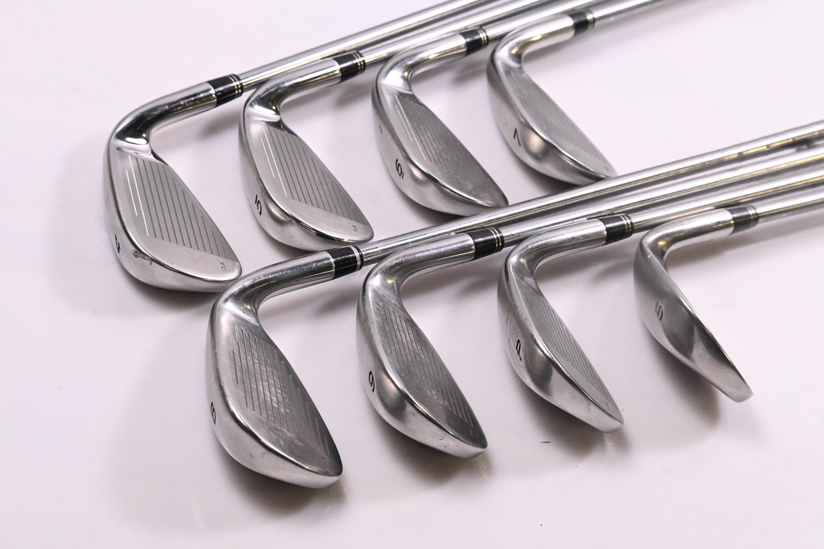 Left Hand Taylormade Burner XD Irons / 4-PW+SW / Regular Flex Taylormade Reax 90