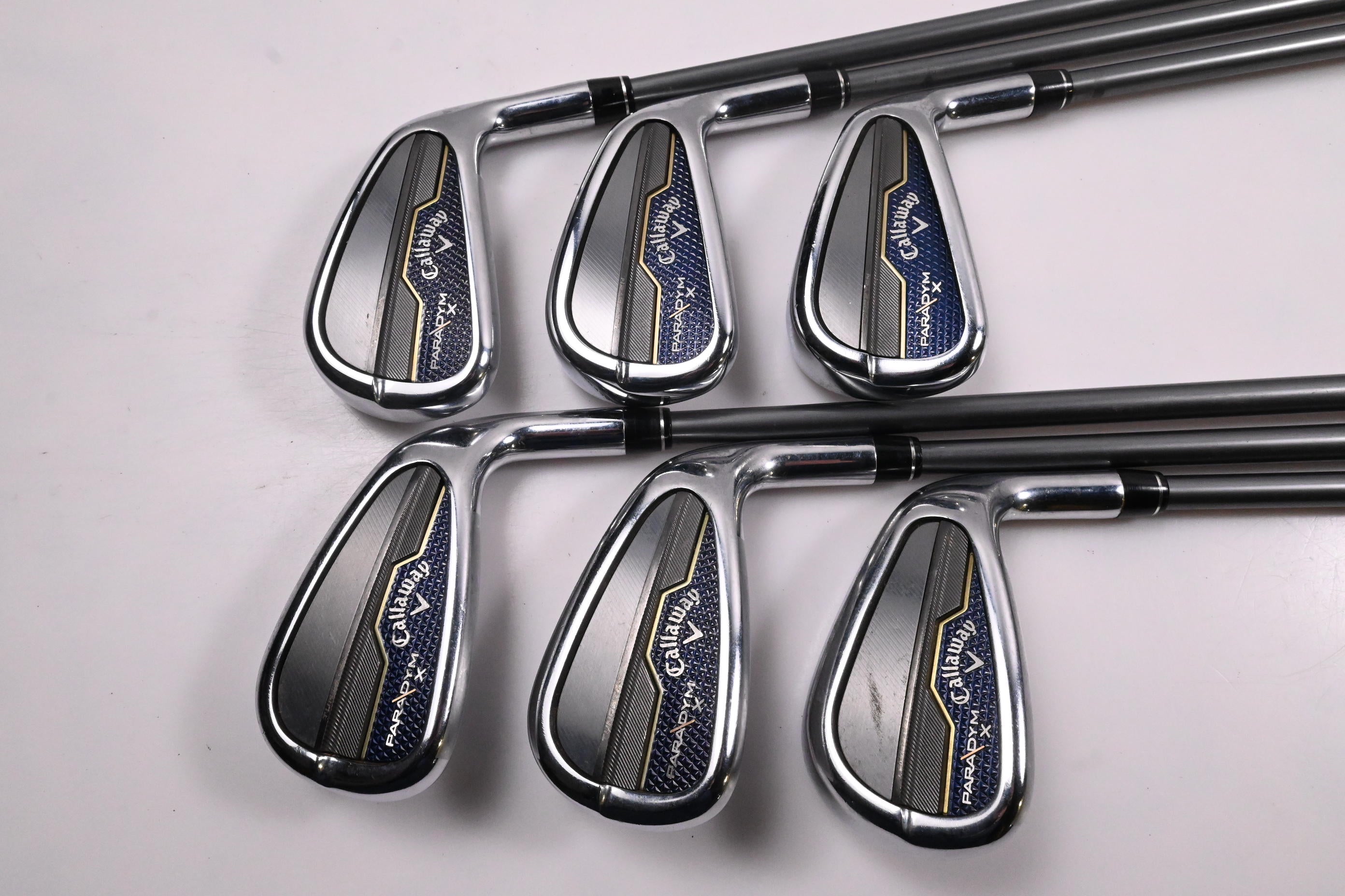 Callaway Paradym X Irons / 5-PW / Regular Flex Hzrdus Gen4 Silver 65 Shafts