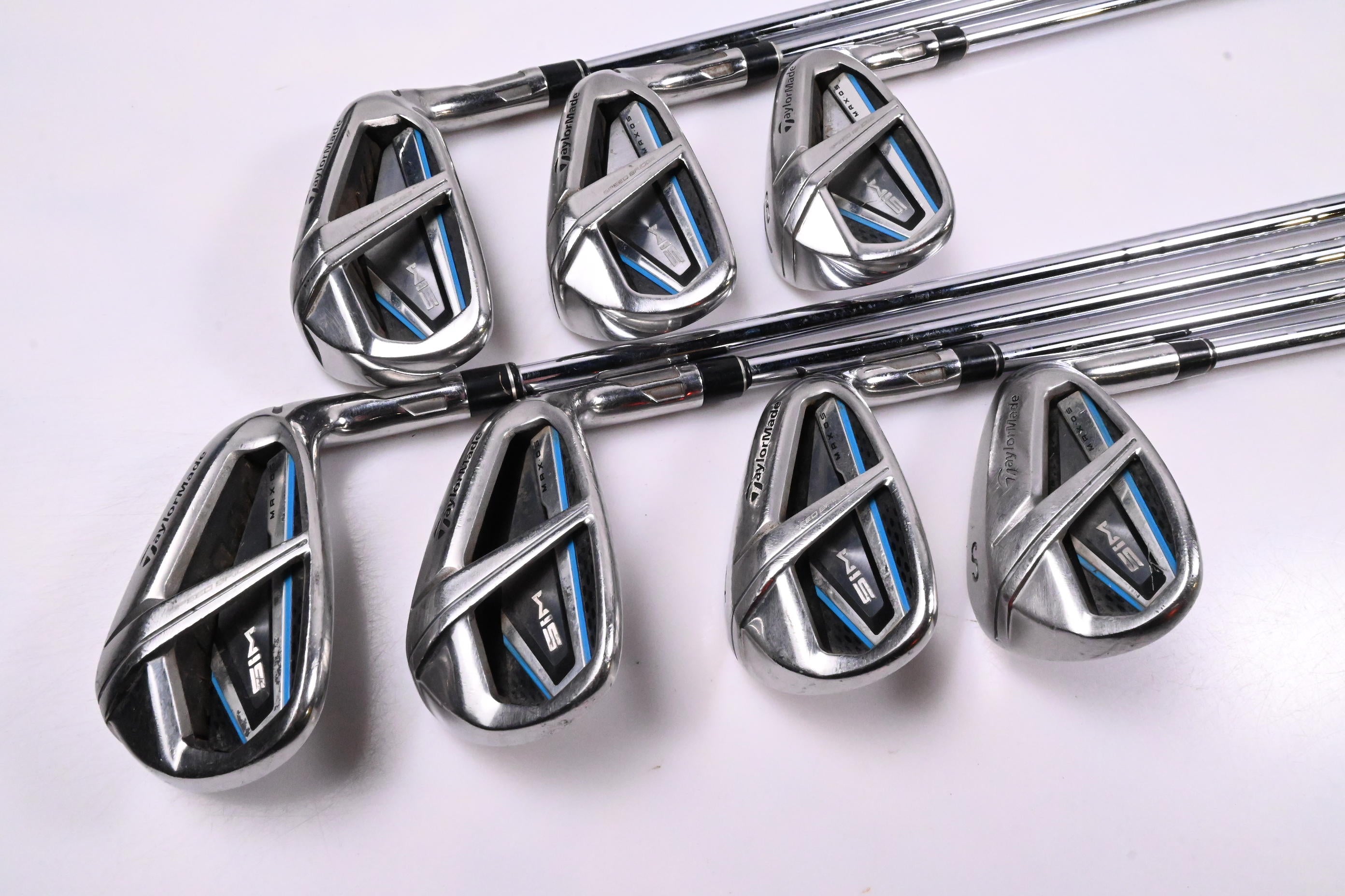 Taylormade SIM Max OS Irons / 6-PW+AW+SW / Regular Flex KBS MAX 85 Shafts