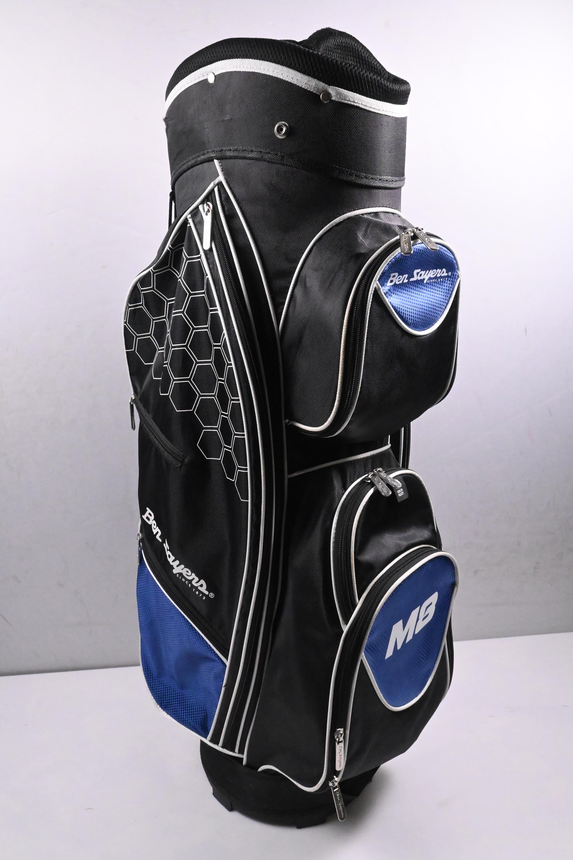Ben Sayers M8 Cart Bag / 8-Way Divider / Black, Blue