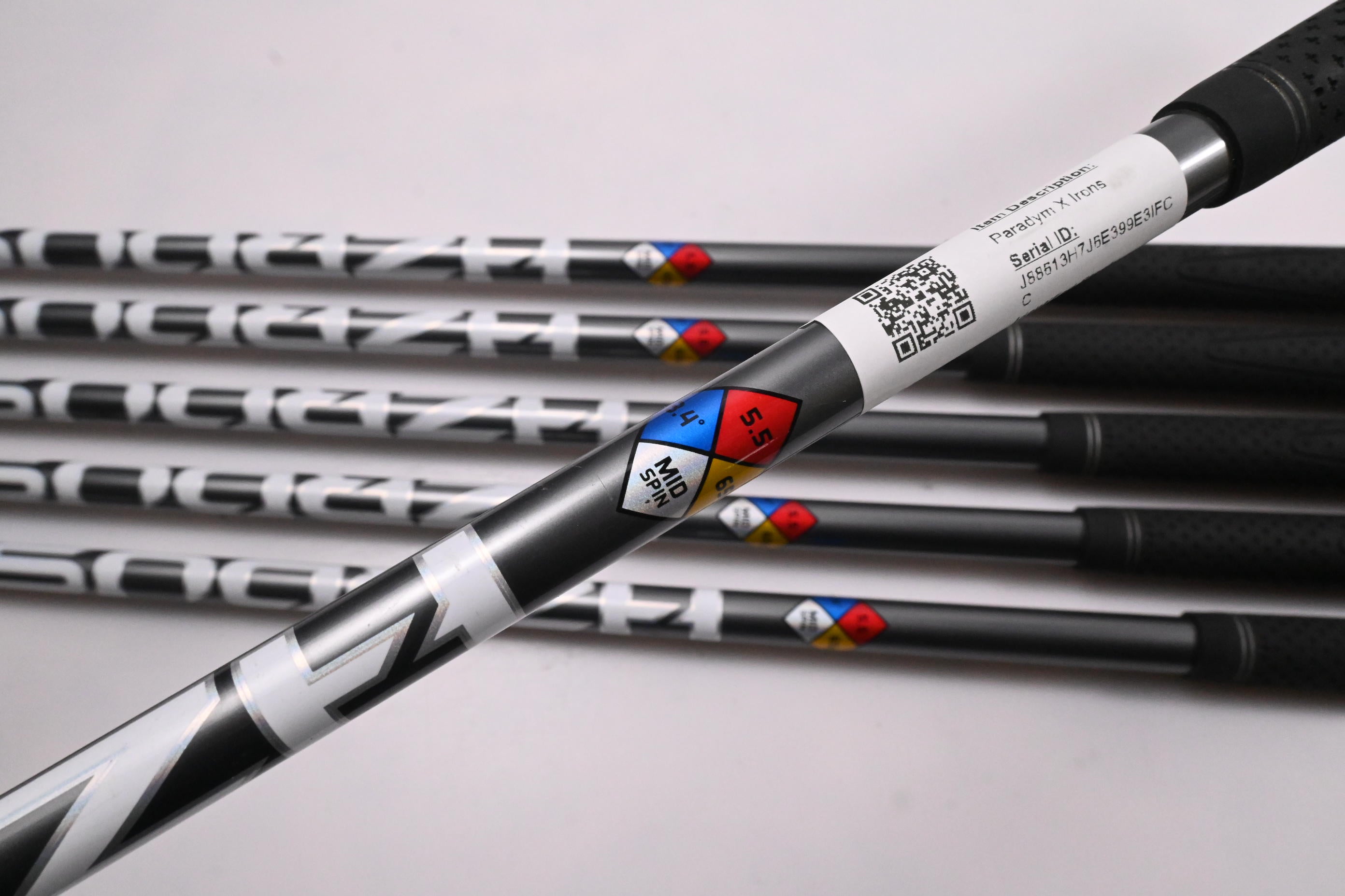 Callaway Paradym X Irons / 5-PW / Regular Flex Hzrdus Gen4 Silver 65 Shafts