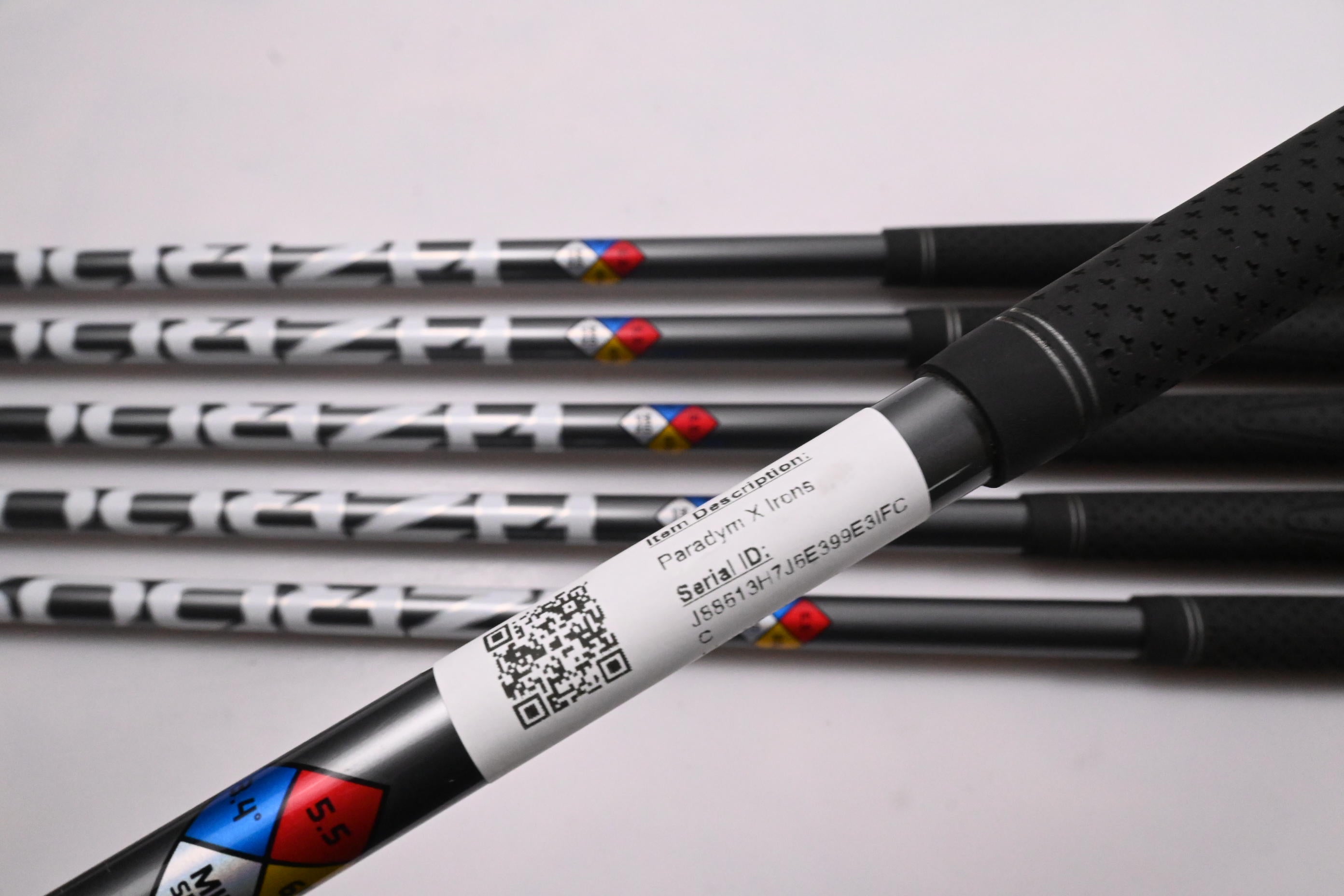 Callaway Paradym X Irons / 5-PW / Regular Flex Hzrdus Gen4 Silver 65 Shafts