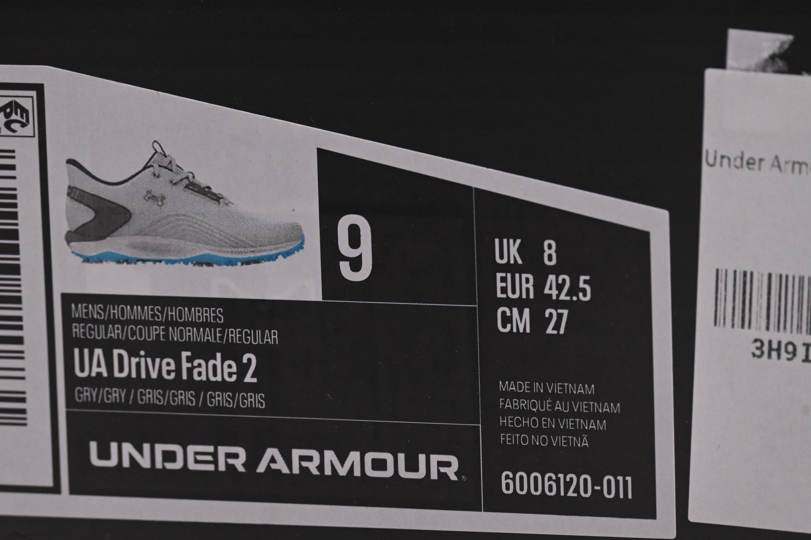 Under Armour Drive Fade 2 Golf Shoes / UK 8 / Grey