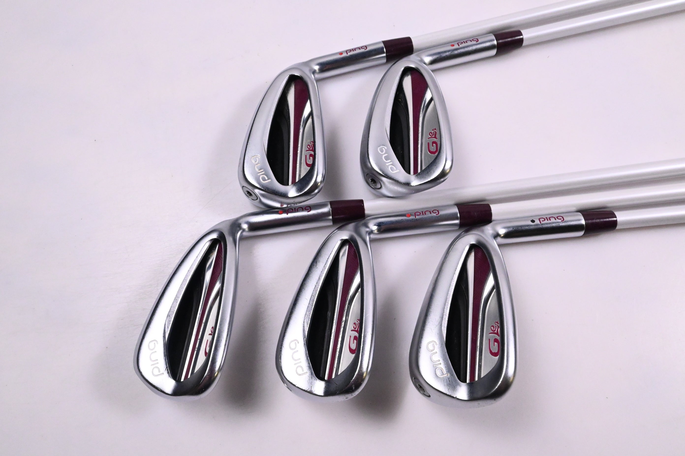 Ladies Ping G Le2 Irons / 7-PW+GW / Red Dot / Ladies Flex Ping ULT 240 Shafts