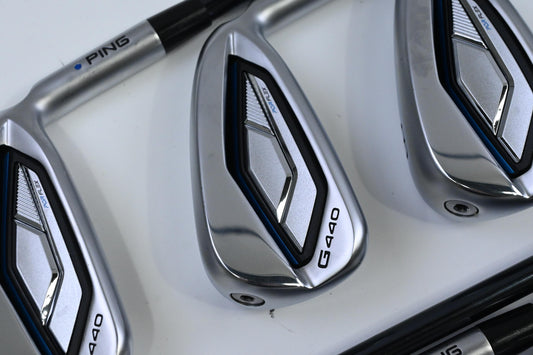 Ping G440 Irons / 6-PW+UW / Blue Dot / Senior Flex UST Recoil Dart 65 Shaft