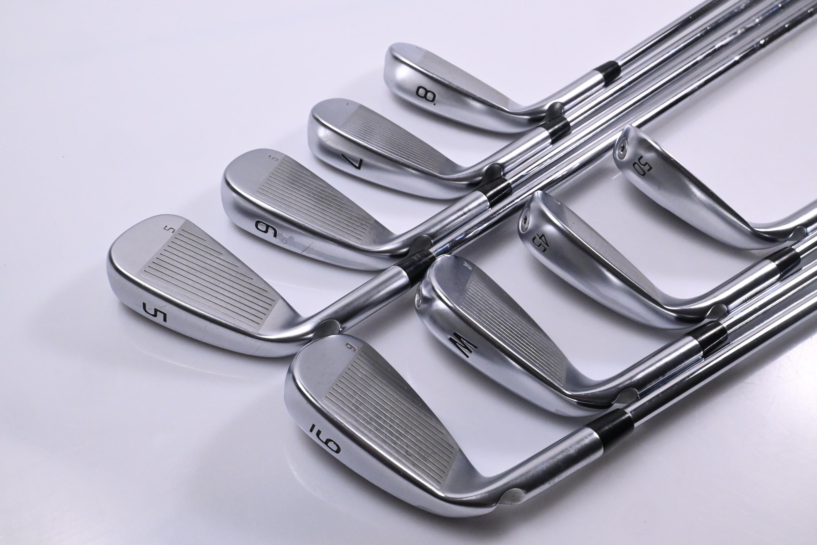 Ping G430 Irons / 5-PW+45°+50° / Blue Dot / Stiff Flex Ping AWT 2.0 Shafts