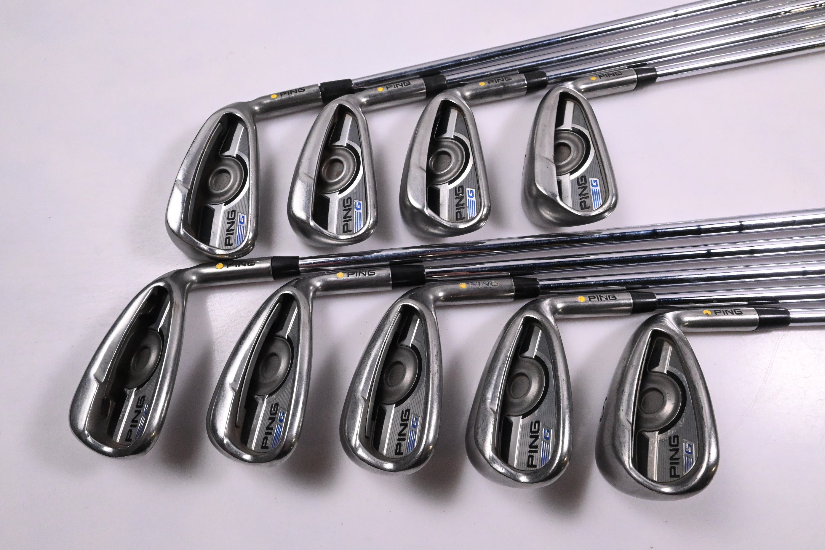 Ping G Series Irons / 4-PW+GW+SW / Yellow Dot / Stiff Flex NS Pro Modus 3 105