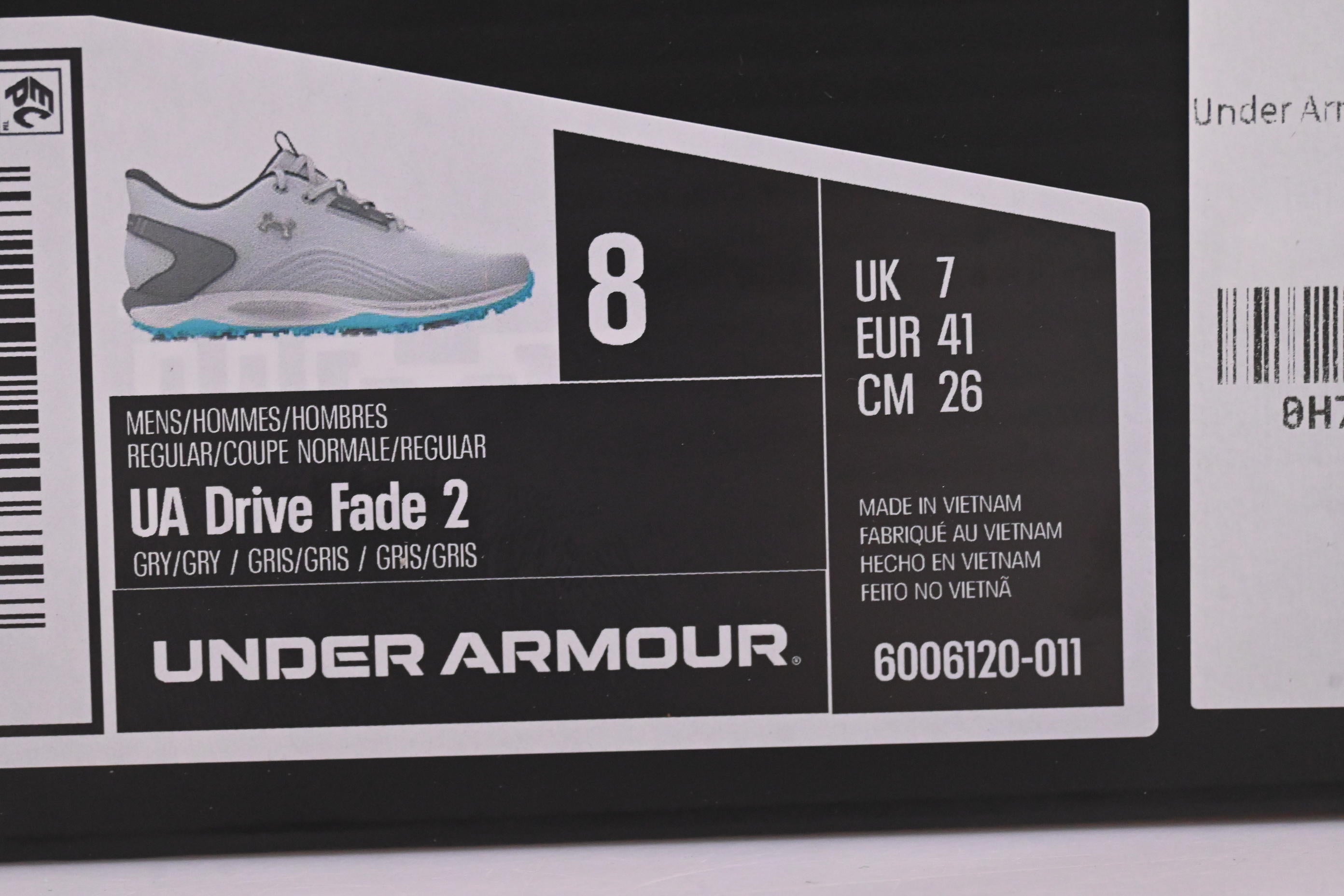 Under Armour Drive Fade 2 Golf Shoes / UK 7 / Grey