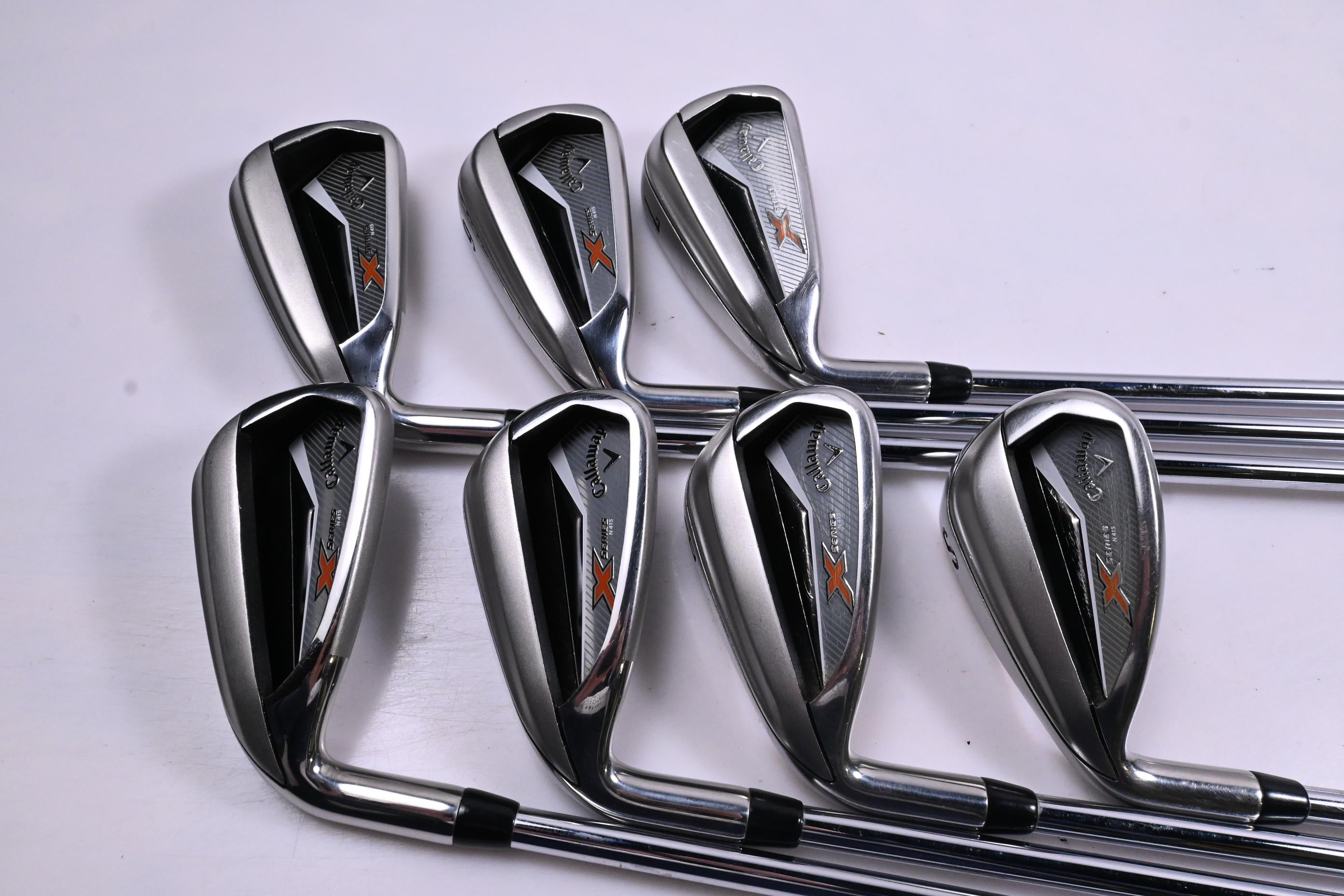 Left Hand Callaway X-Series N415 Irons / 5-PW / Regular Flex Steel Shafts