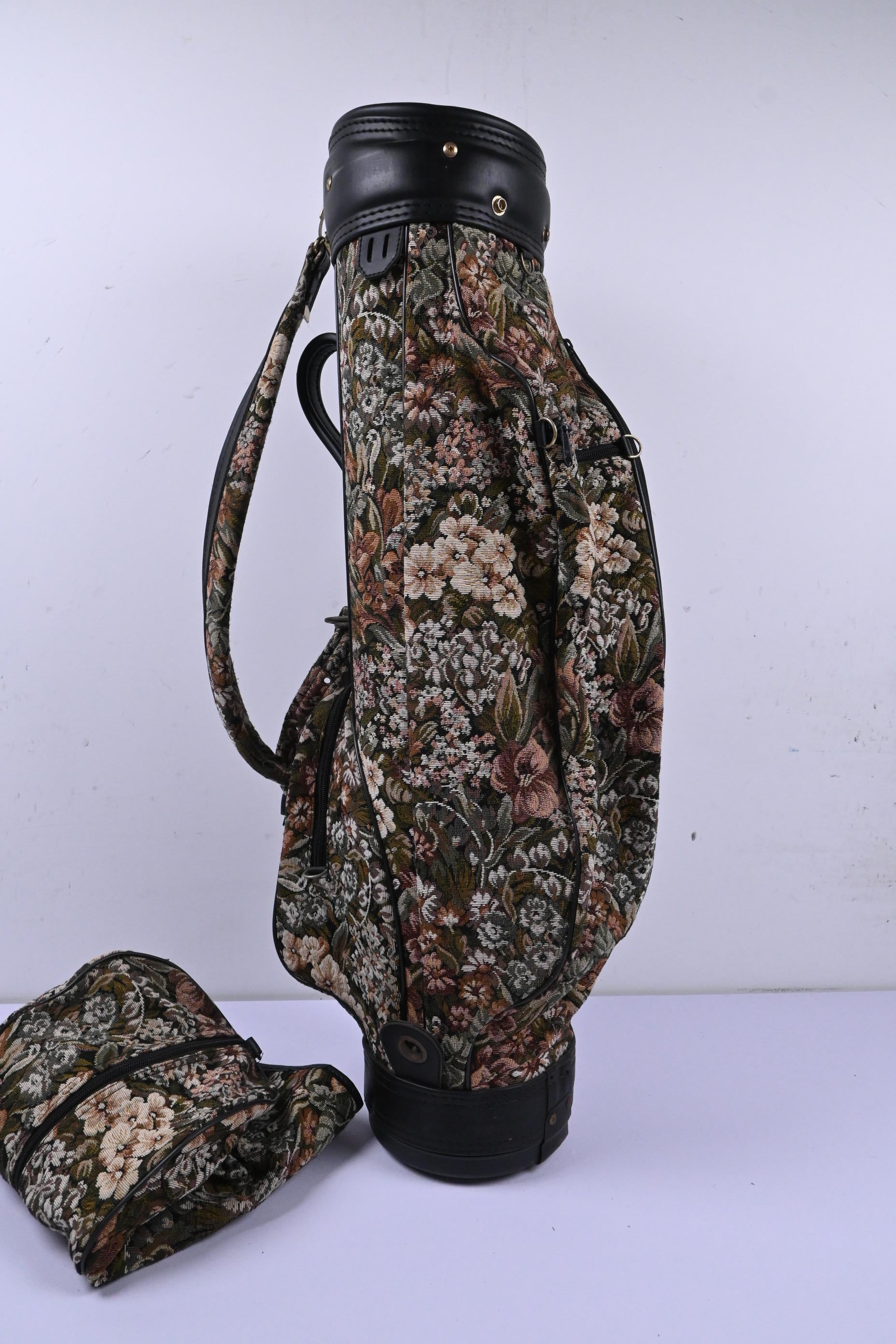 Ladies Vintage Floral Cart Bag / 4-Way Divider / Floral