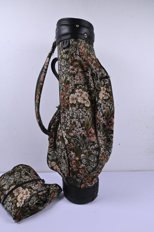 Ladies Vintage Floral Cart Bag / 4-Way Divider / Floral
