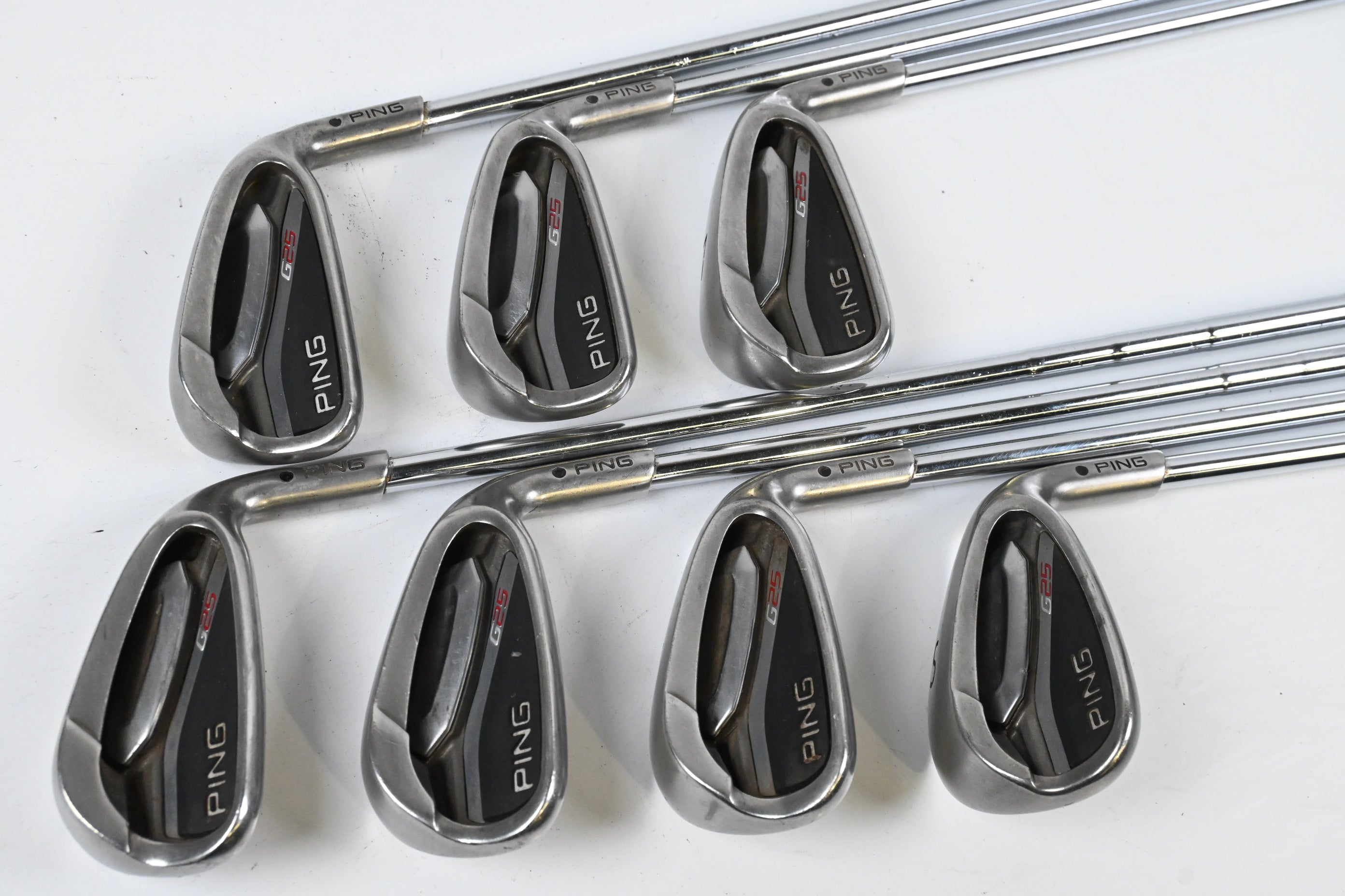 Ping G25 Irons / 5-PW+SW / Black Dot / Regular Flex Ping CFS Shafts