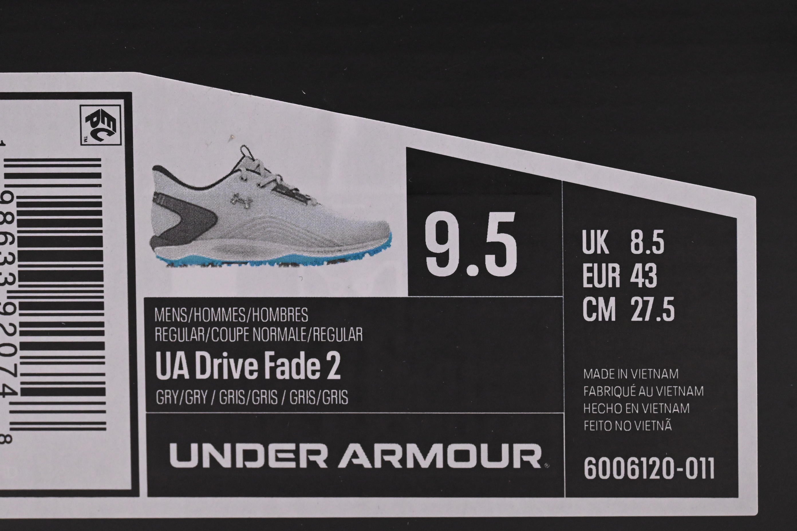 Under Armour Drive Fade 2 Golf Shoes / UK 8.5 / Grey