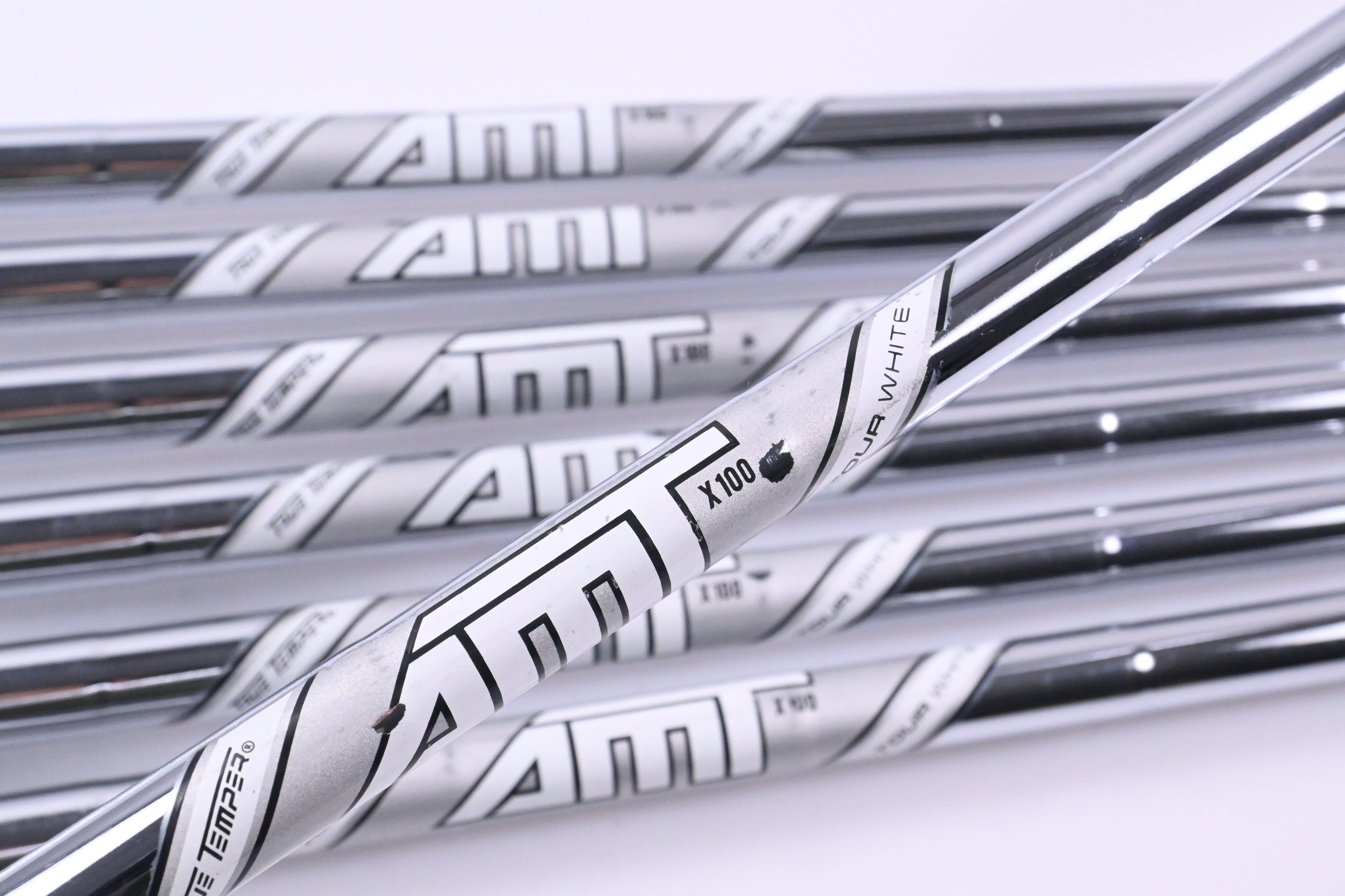 True Temper AMT Tour White X100 Iron Shafts / X-Flex / Set of 7 / .355" Tip