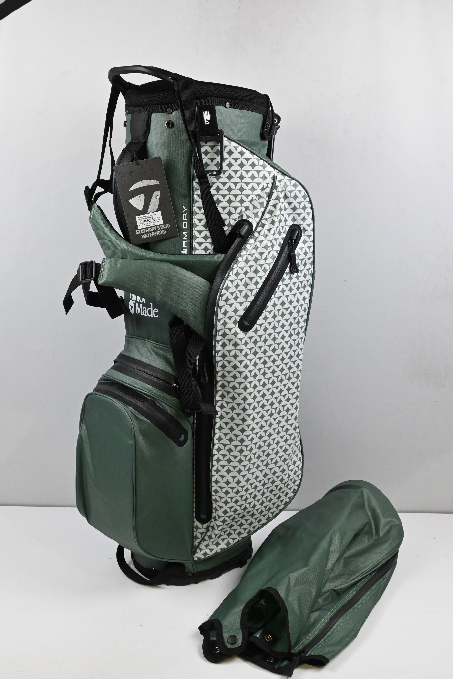 Taylormade Storm Dry Heritage Stand Bag / 4-Way Divider / Green, White