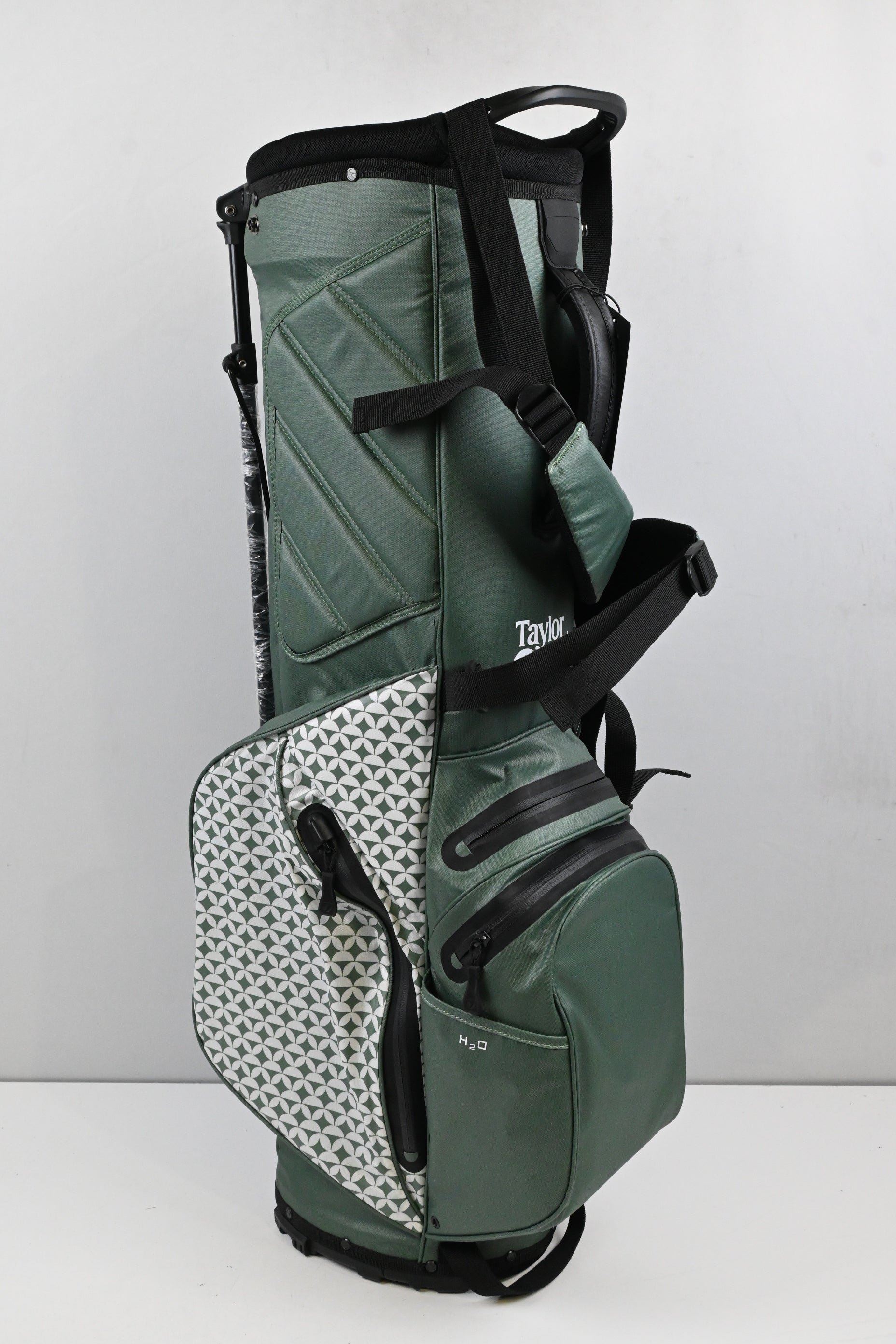 Taylormade Storm Dry Heritage Stand Bag / 4-Way Divider / Green, White