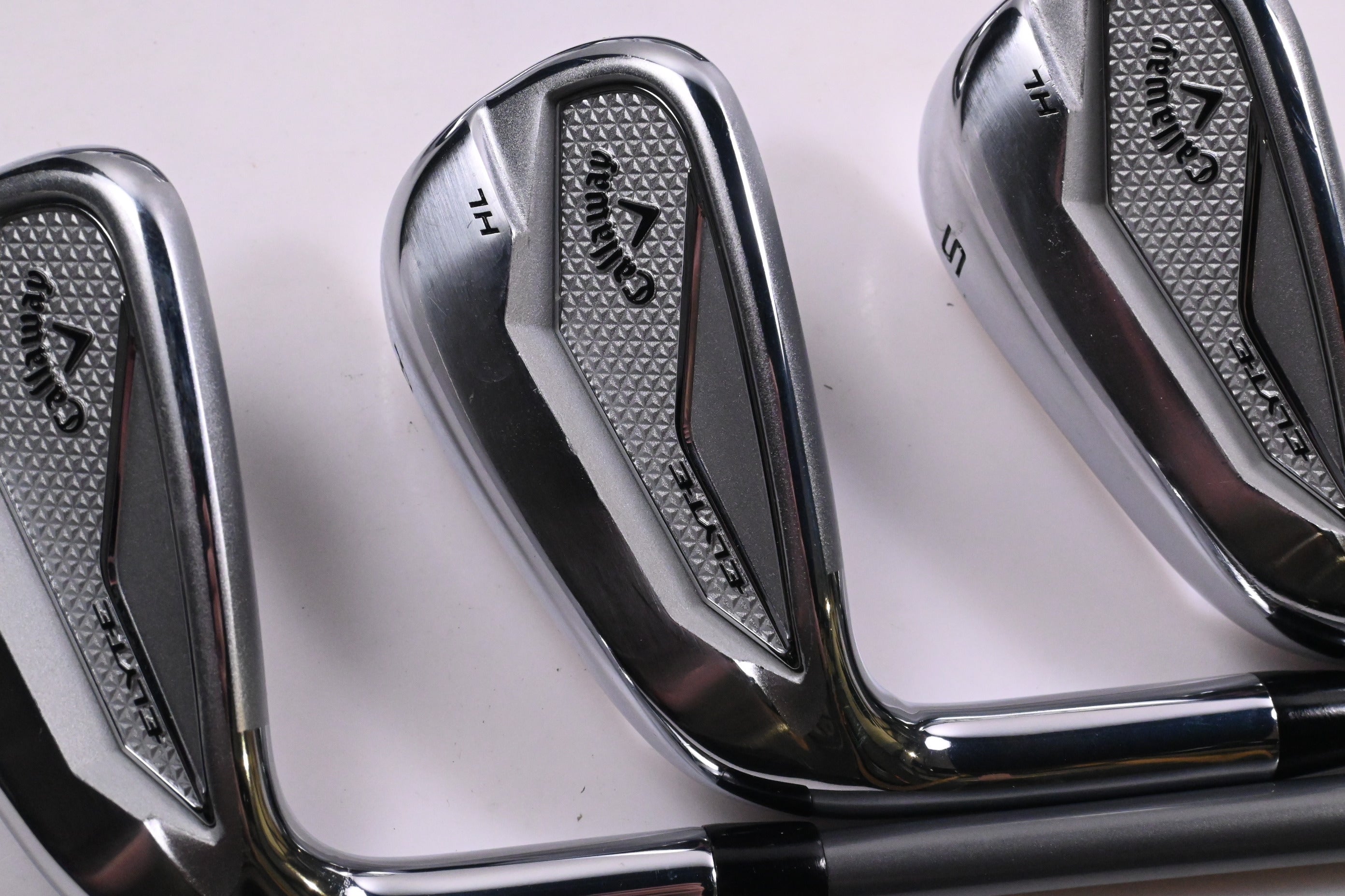 Left Hand Callaway Elyte HL Irons / 7-PW+GW+SW / Senior Flex Denali Charcoal 55
