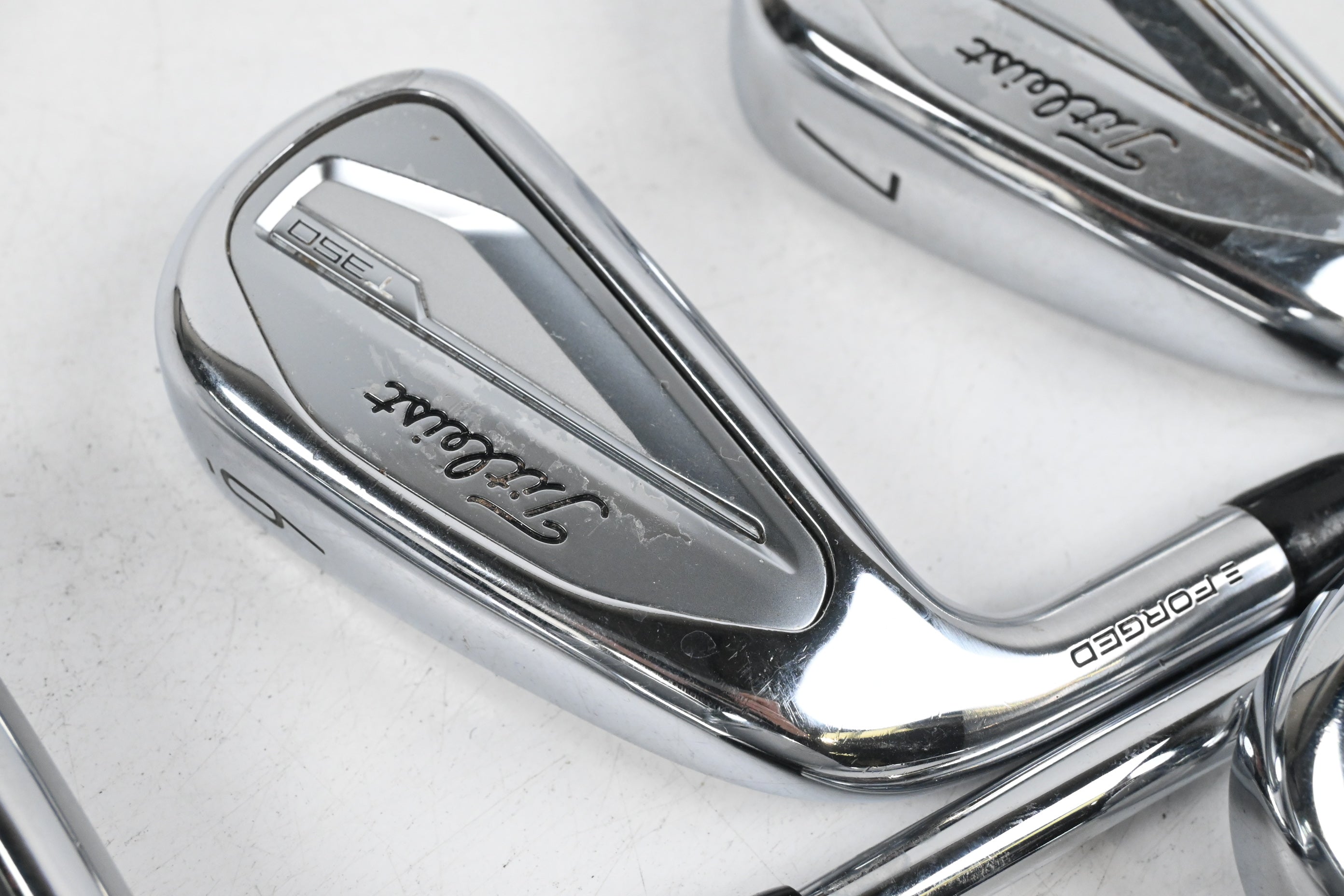 Left Hand Titleist T350 Irons / 5-PW / Regular Flex AMT Red R300 Shafts