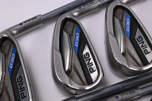 Ping G30 Irons / 5-PW+GW+SW / Blue Dot / Regular Flex Ping TFC 419 Shafts