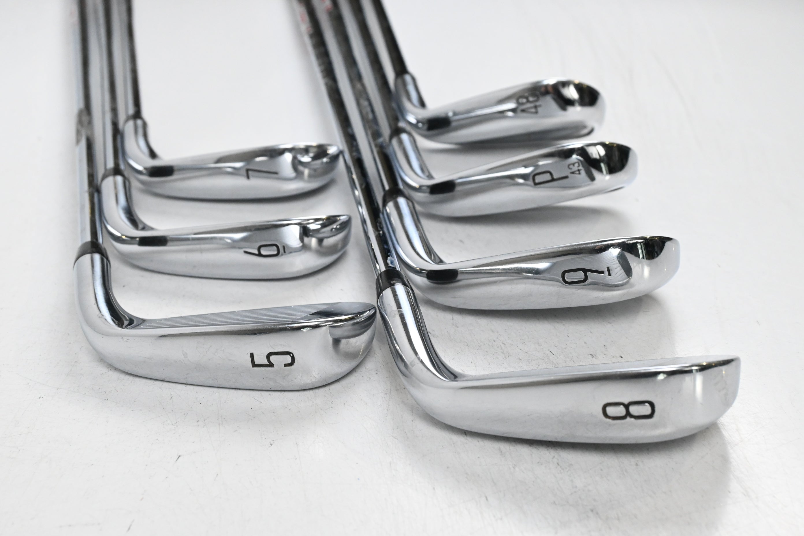 Left Hand Titleist T350 Irons / 5-PW / Regular Flex AMT Red R300 Shafts