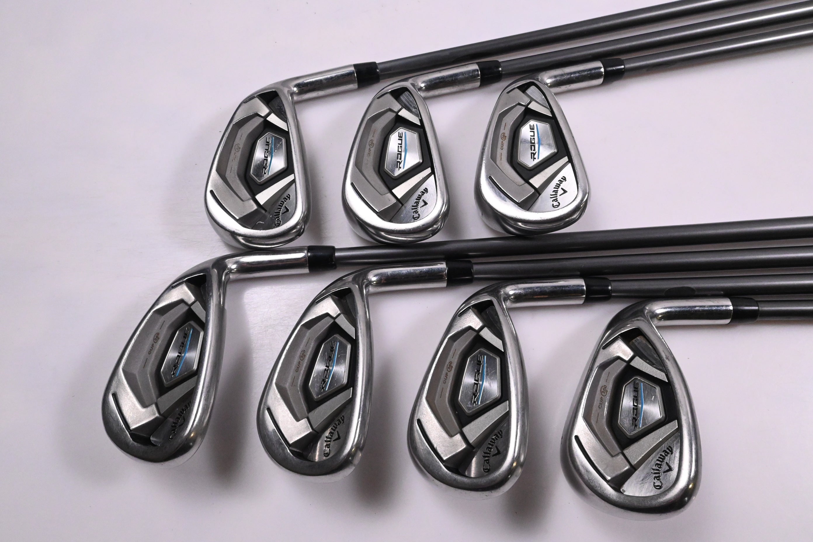 Callaway Rogue Irons / 5-PW+AW / Regular Flex Aldila Synergy 60 Shafts