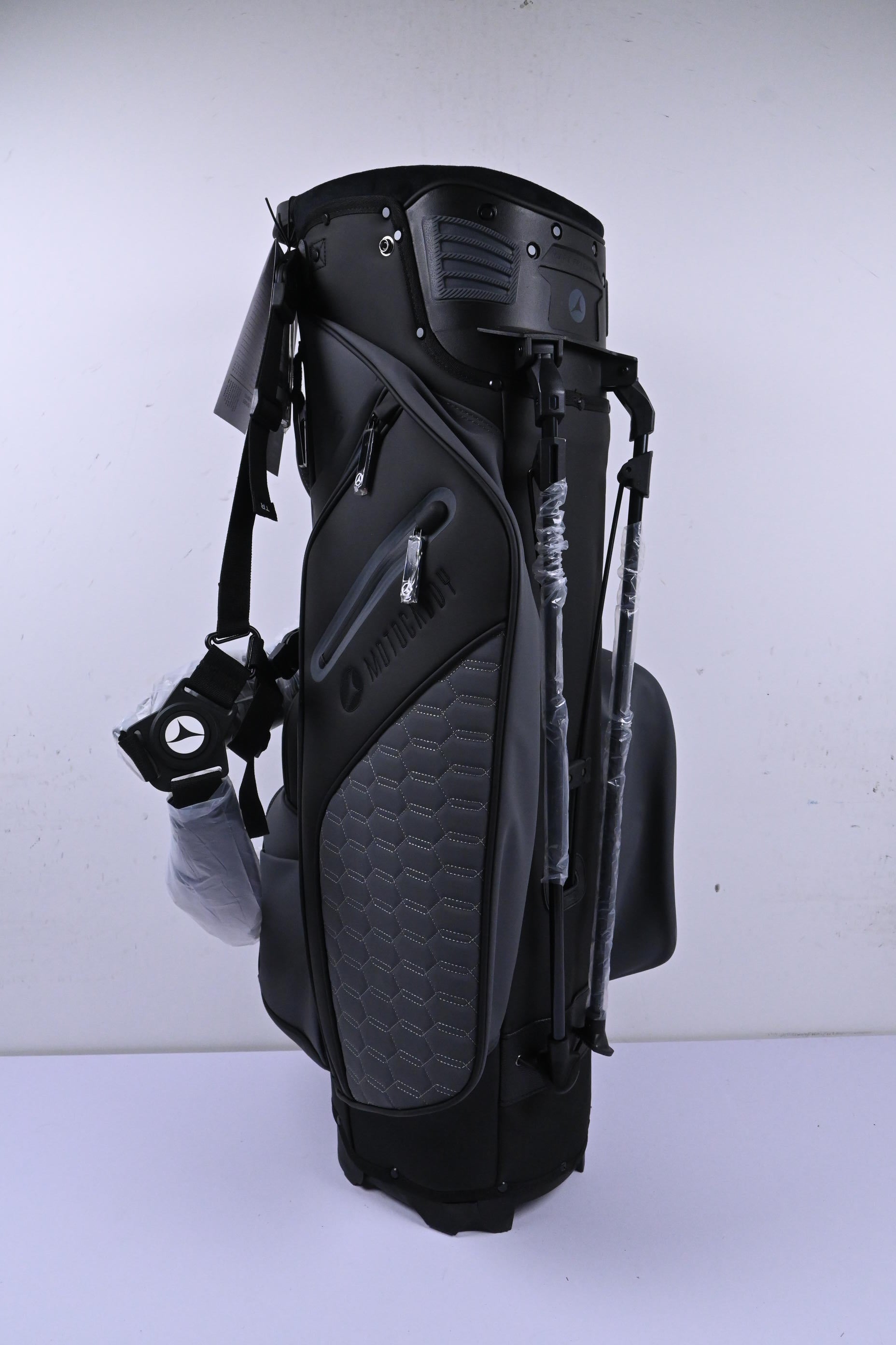 Motocaddy Elite Flex Stand Bag / 14-Way Divider / Black & Grey