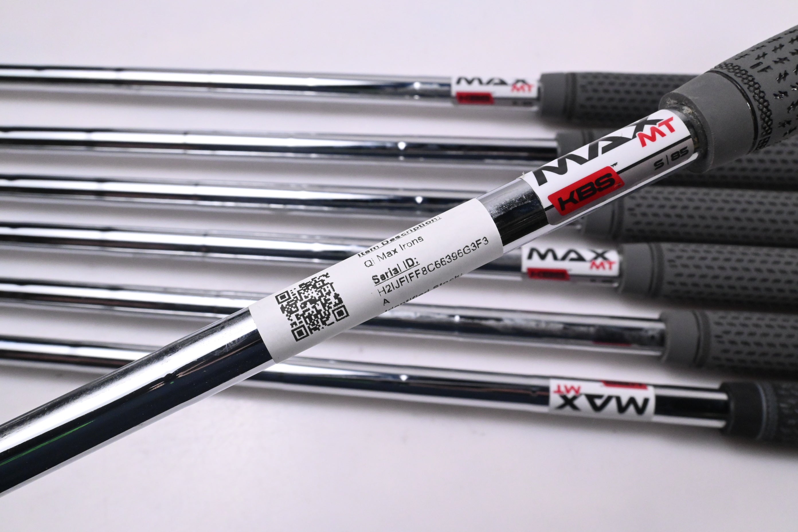 Taylormade Qi Max Irons / 5-PW+GW / Stiff Flex KBS MAX MT 85 Shafts