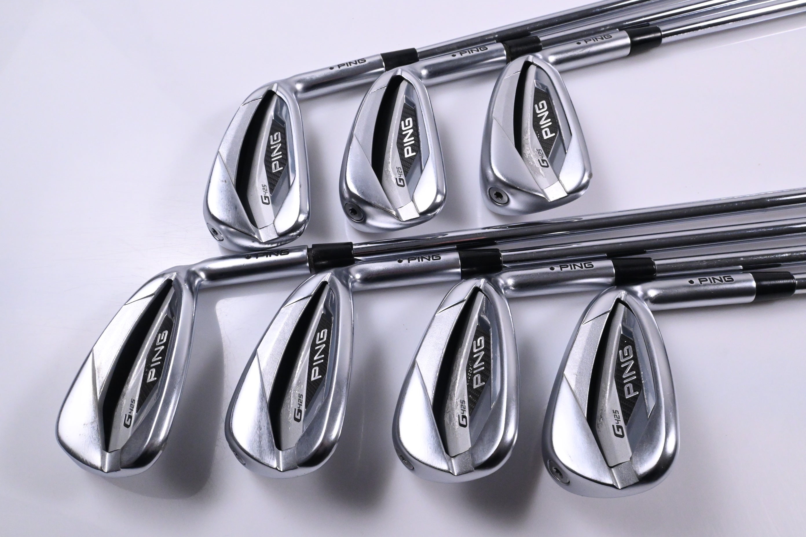 Ping G425 Irons / 5-PW+GW / Black Dot / Stiff Flex Ping AWT 2.0 Shafts